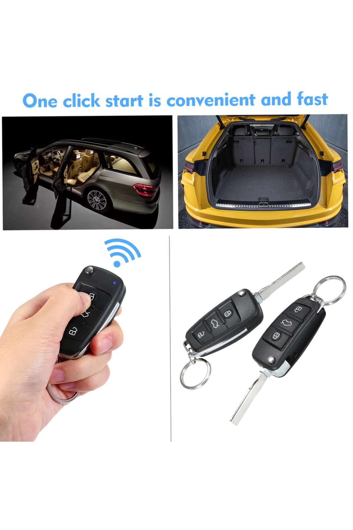 Choice-12V Universal Car Remote Central Kit Locking Keyless Entry System with 2 Remote Control Trunk Pop... 3
