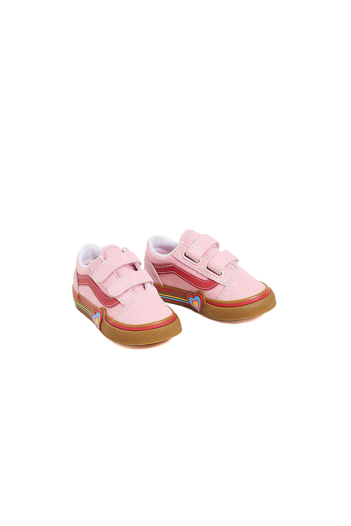 اسنیکر پسرانه و دخترانه بچگانه کفش روزانه SKOOL V HEART DAILY VN000D4SBIY1 صورتی Vans