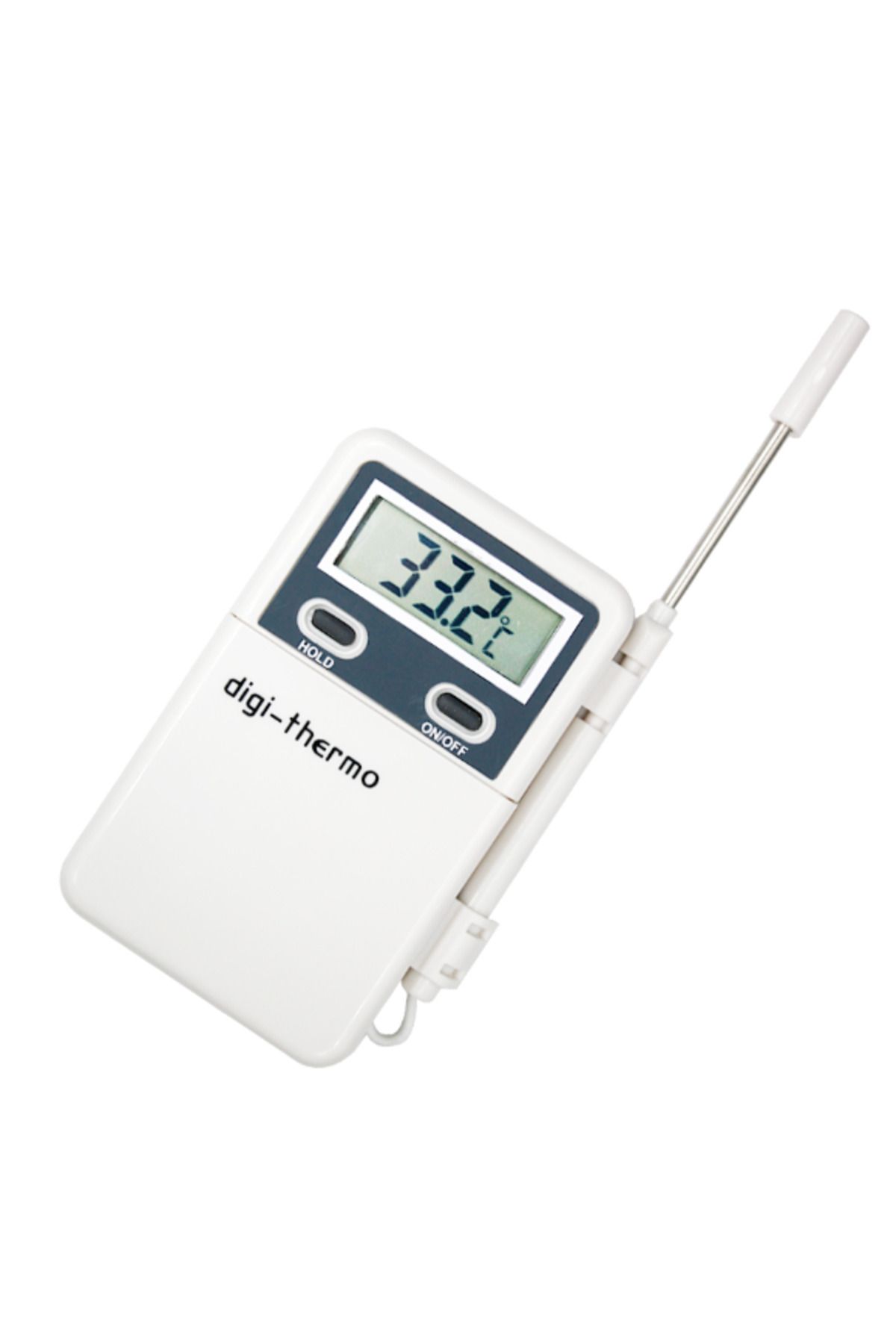 JUANJUAN-WHITE Multifunctional Electronic Thermometer LCD Digital Temperature Detector ℉ ℃ External Sensor Th 1
