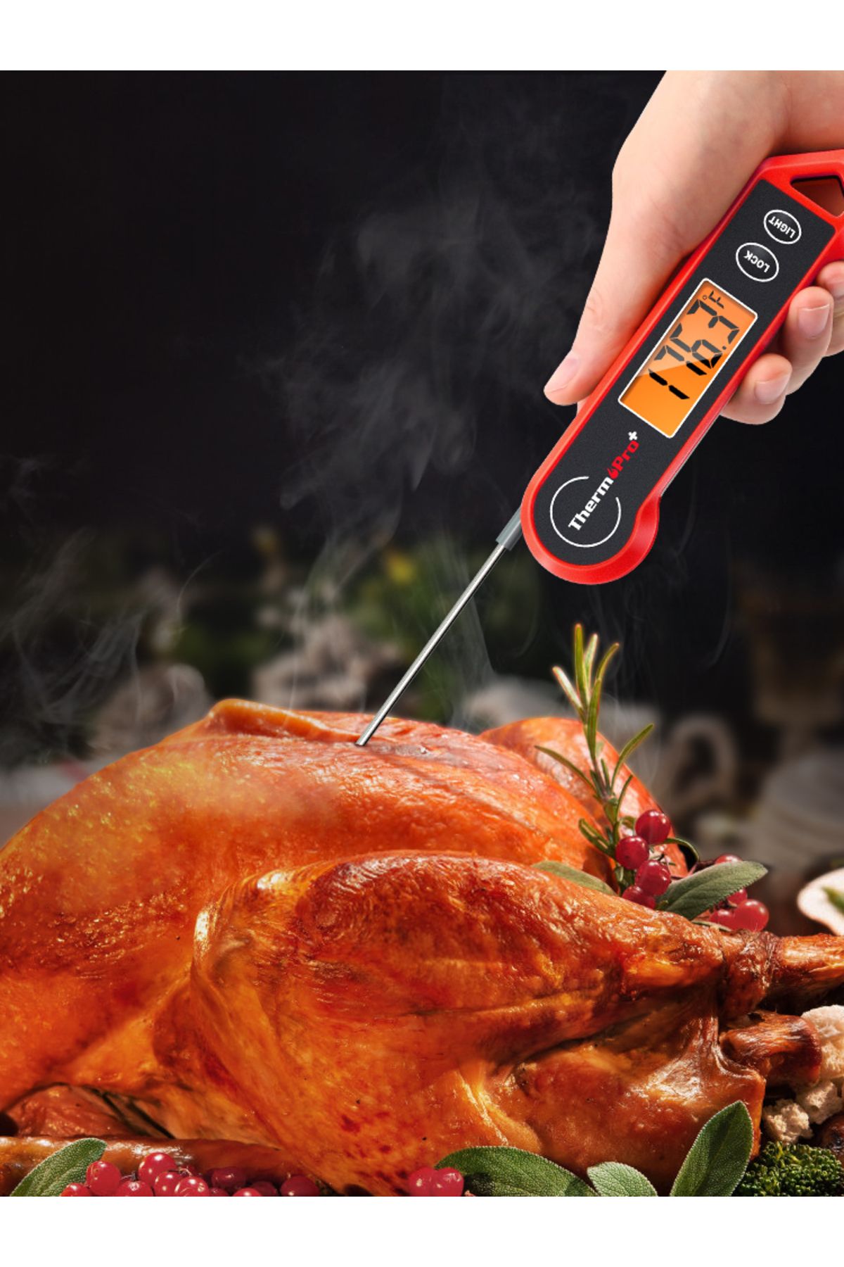 Choice-Thermopro Tp19h Fast Reading Waterproof Meat Thermometer Digital Bbq Thermometer With Backlight 7