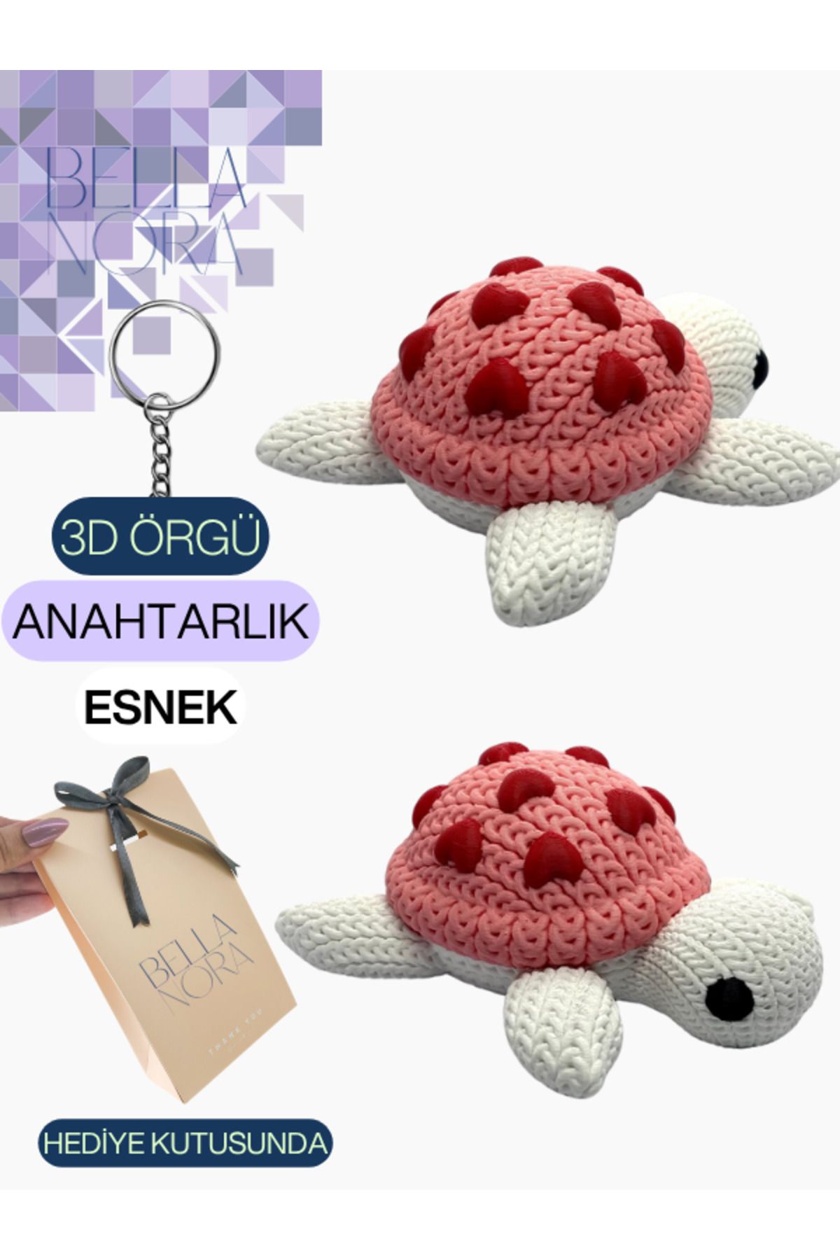 Bellanora Örgü Anahtarlık En Sevilen Animasyon Çizgi Film Hayvan Kahramanları Amigurumi Özel Hediye Kutusunda