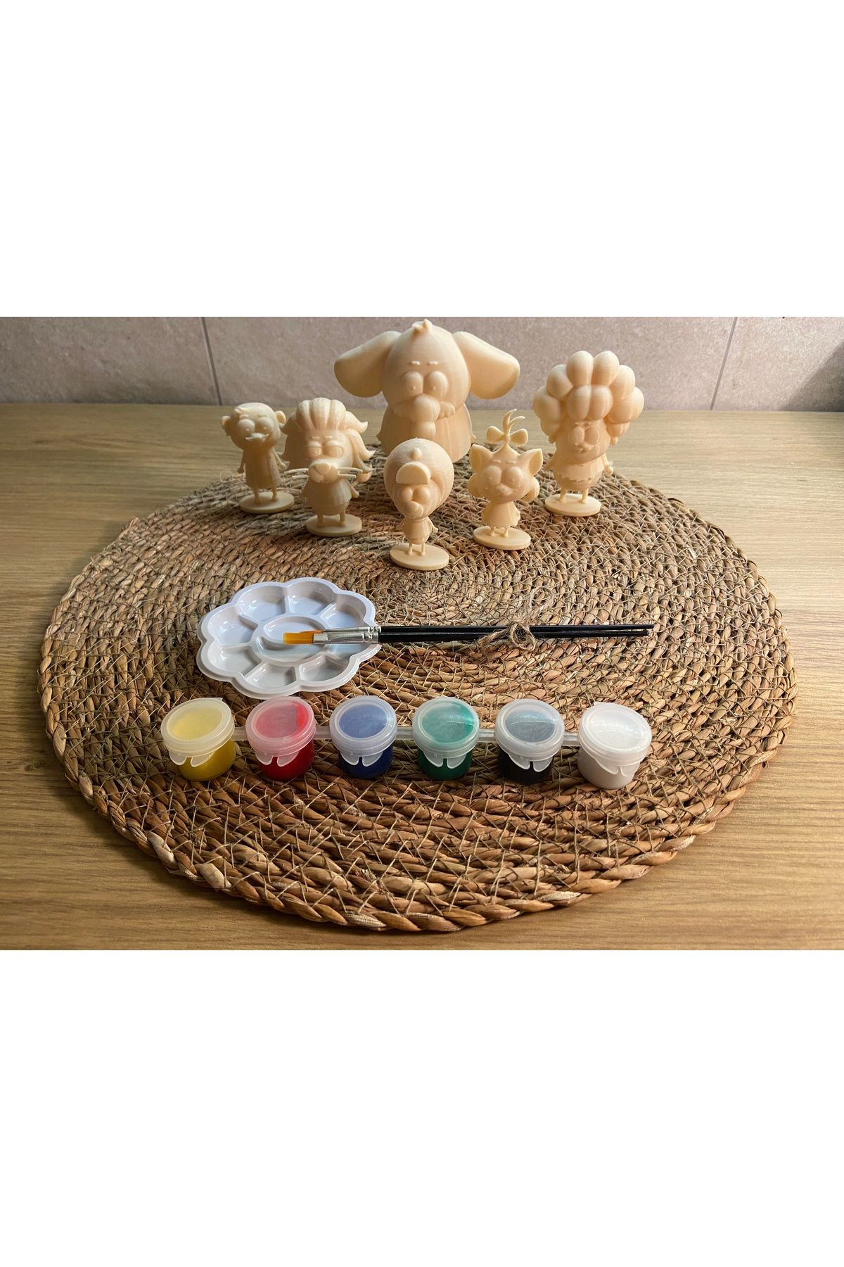 3DBASKILAR Kral Şakir Karakterleri Kendin Yap (DIY) Boyama Seti - Şakir, Remzi, Canan, Kadriye, Necati, Mirket