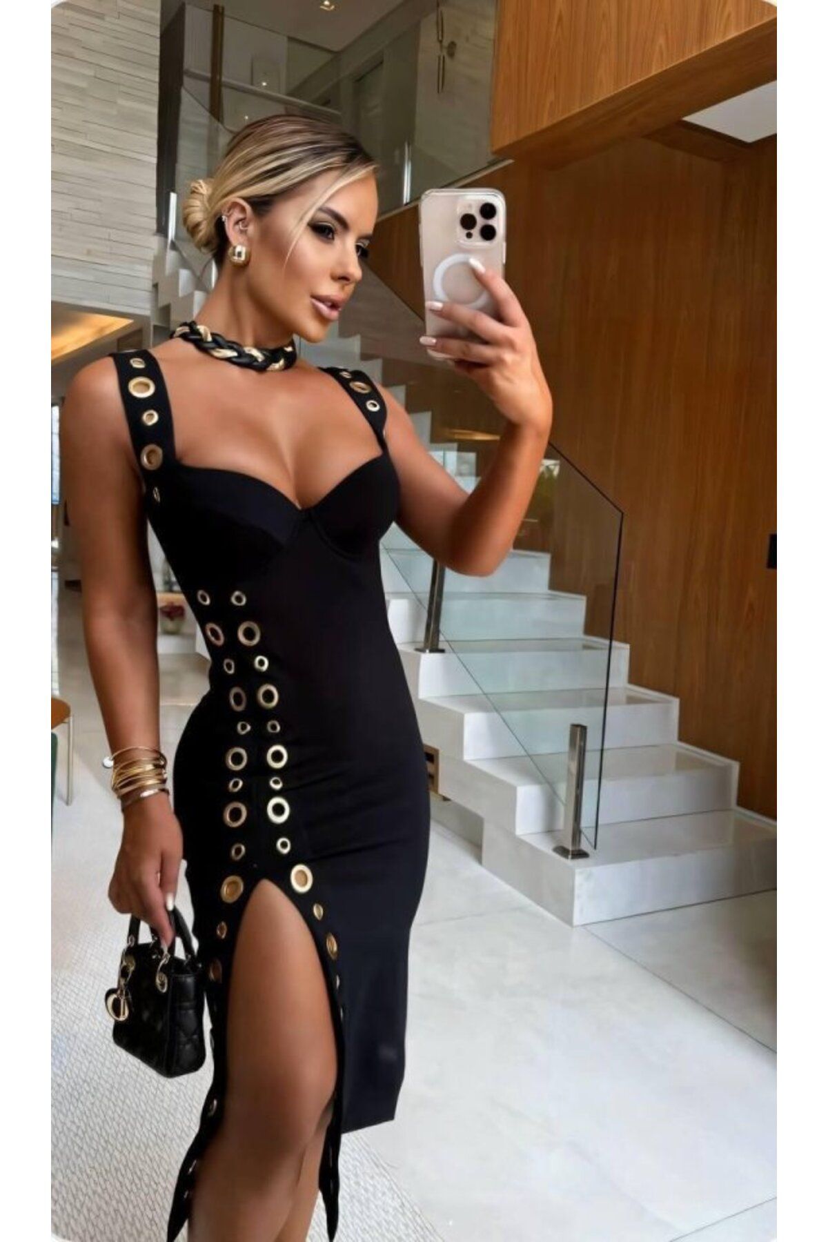 velmorafashion KUŞ GÖZÜ ELBİSE