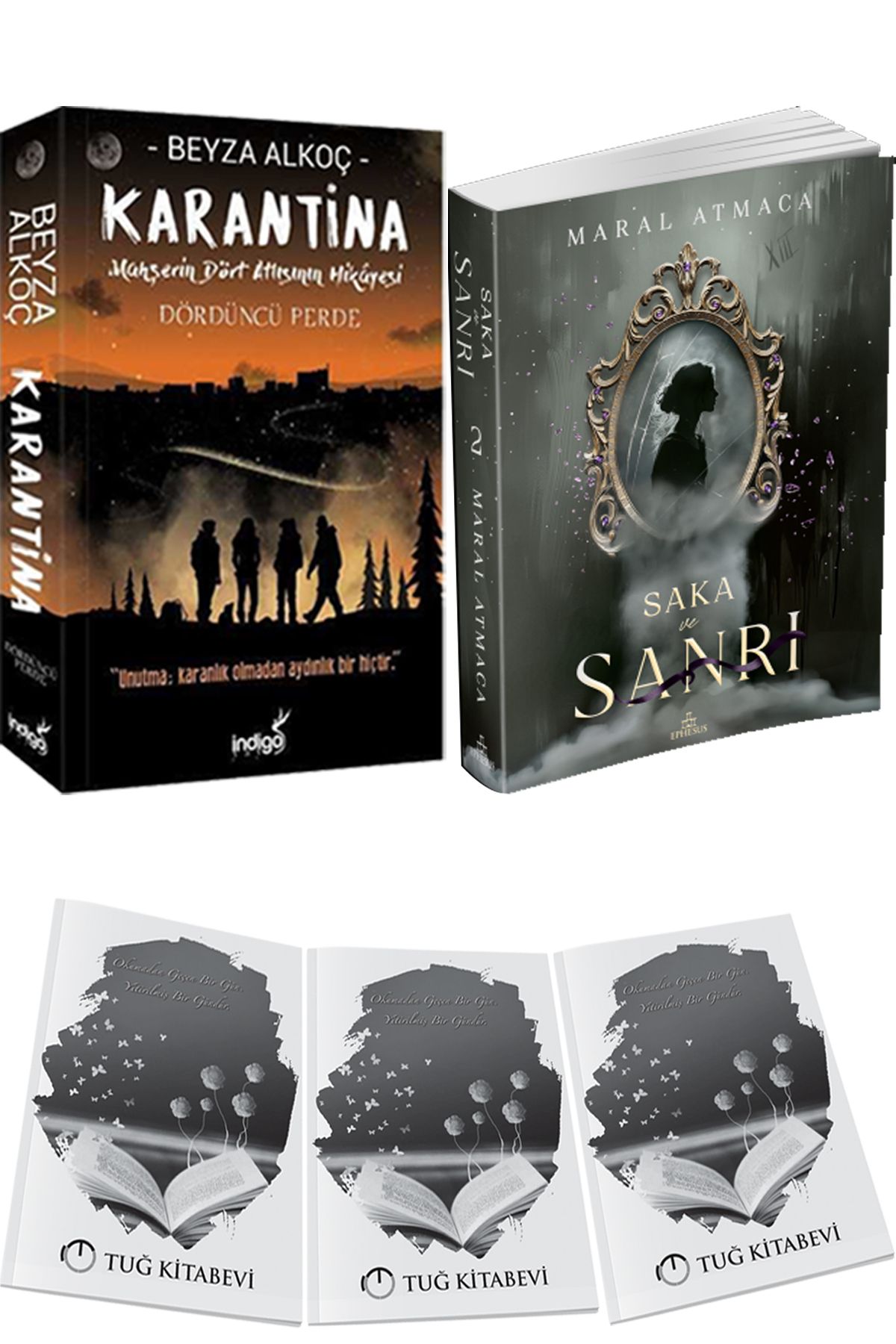 İndigo Kitap Karantina 4 Beyza Alkoç ve Saka ve Sanrı 2 + Hediyeli