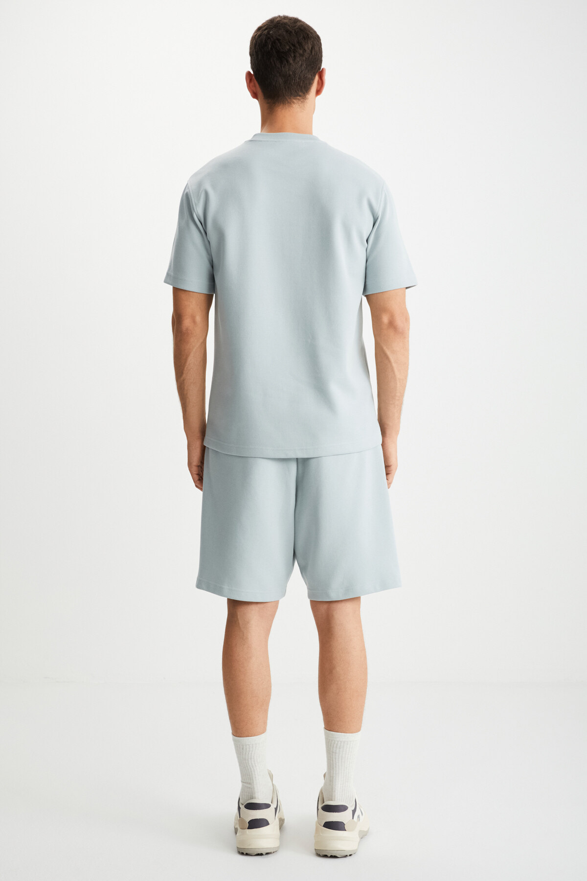 GRIMELANGE  RAMADANP009 Erkek 75% Pamuk 25% Polyester Mavi Şort - Görsel 5