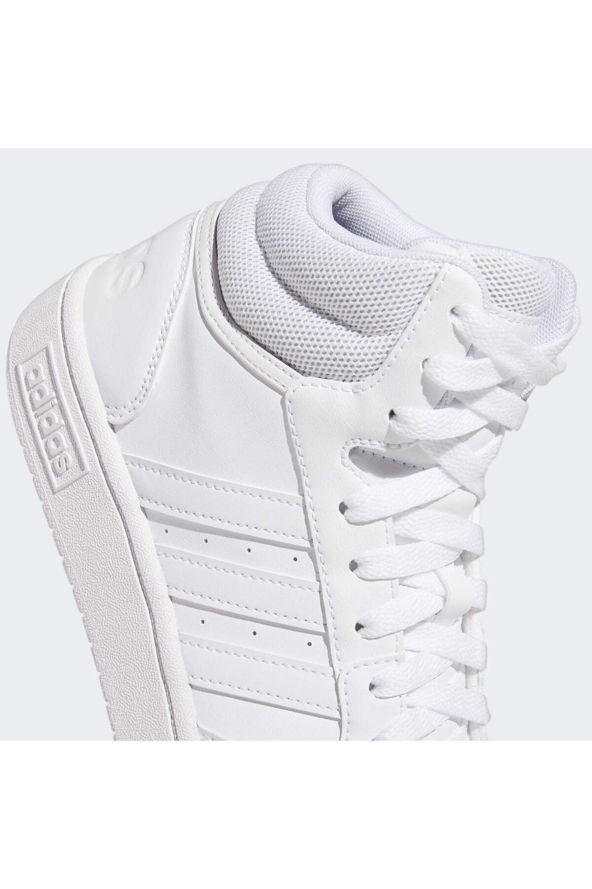 اسنیکر سفید زنانه Hoops 3.0 کفش کلاسیک میانی adidas