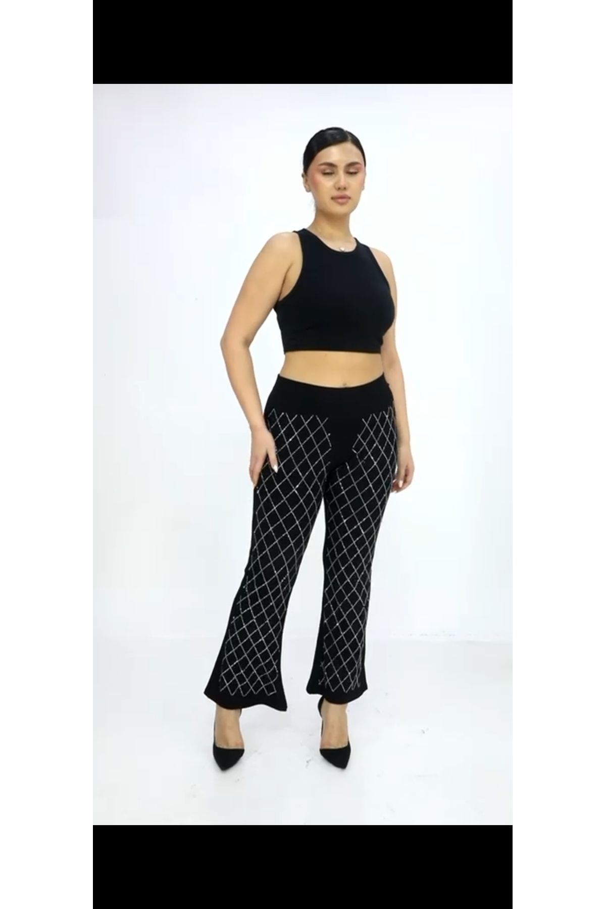 KAREN BUTİK Çapraz taşlı pantolon