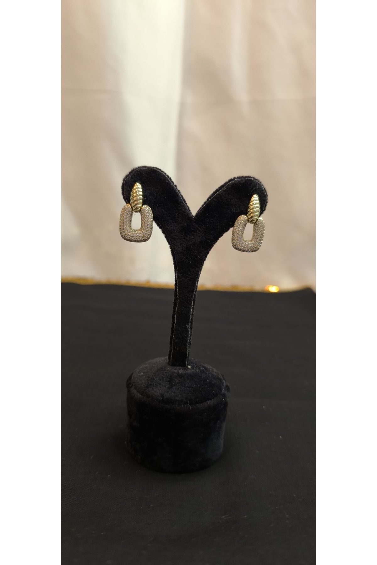 Zirconium Modern ışıltılı kare küpe paslanmaz Çelik şok hediyelik takı