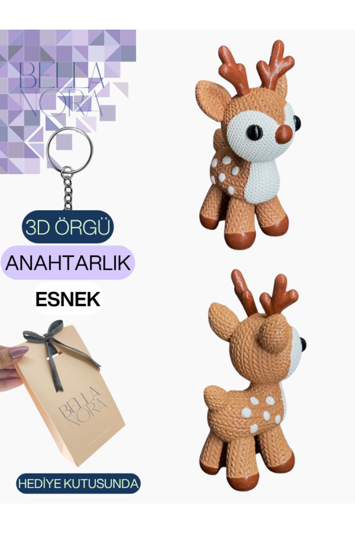 Bellanora Örgü Anahtarlık En Sevilen Animasyon Çizgi Film Hayvan Kahramanları Amigurumi Özel Hediye Kutusunda