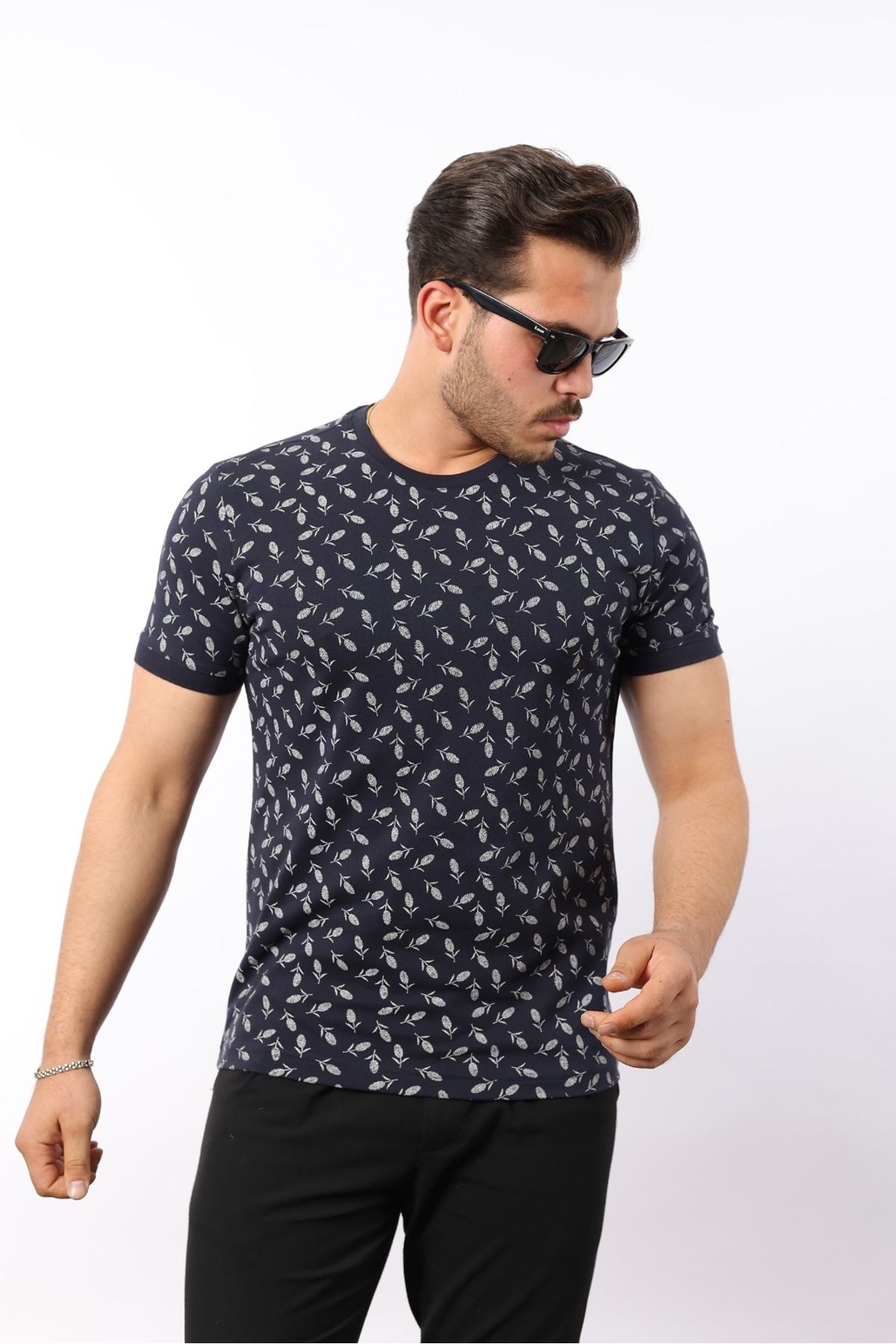 rugatchi Baskılı Pike Bisiklet Yaka T-Shirt