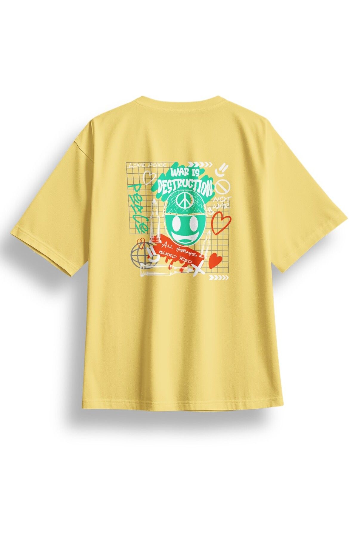 LUMARTA Oversize Destruction Baskılı Tshirt