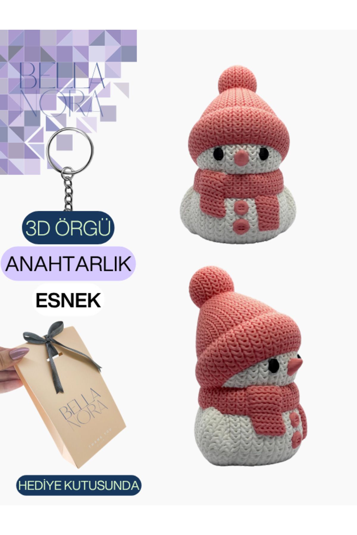 Bellanora Örgü Anahtarlık En Sevilen Animasyon Çizgi Film Hayvan Kahramanları Amigurumi Özel Hediye Kutusunda