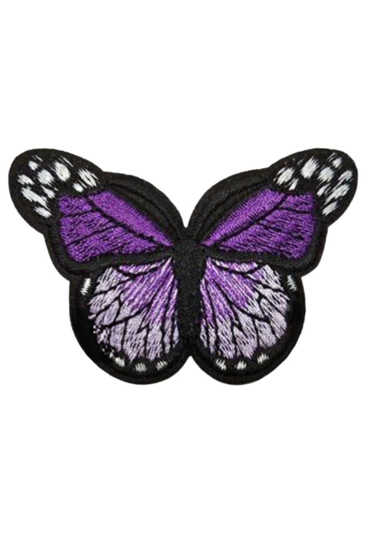 Emperium Aplike Ütü İle Yapışan Kelebek Mor Arma 7x5 cm
