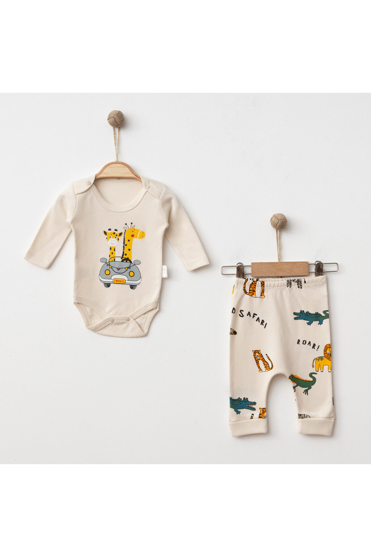 VERONA TARZ Erkek Bebek Yenidoğan 2li Set Alt Üst Çıtçıtlı Body Organik Pamuk fotoğrafı 2 (önizleme)