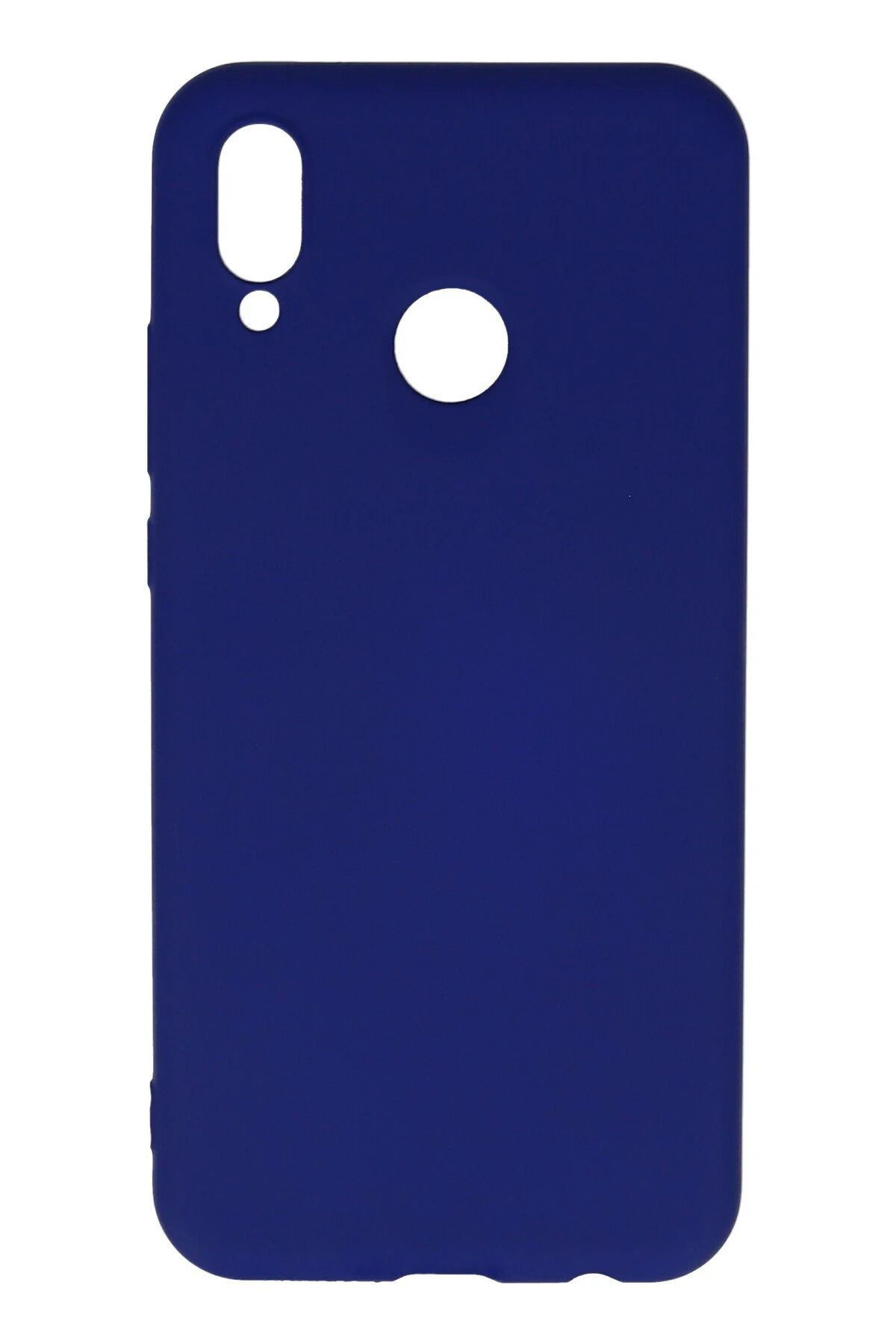 NewFace Huawei P20 Lite Uyumlu Kılıf Nano içi Kadife Silikon - Koyu Mavi