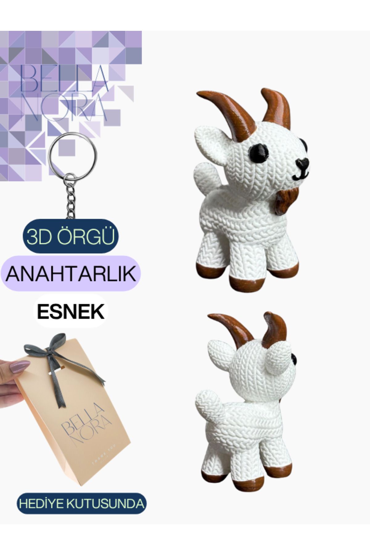 Bellanora Örgü Anahtarlık En Sevilen Animasyon Çizgi Film Hayvan Kahramanları Amigurumi Özel Hediye Kutusunda