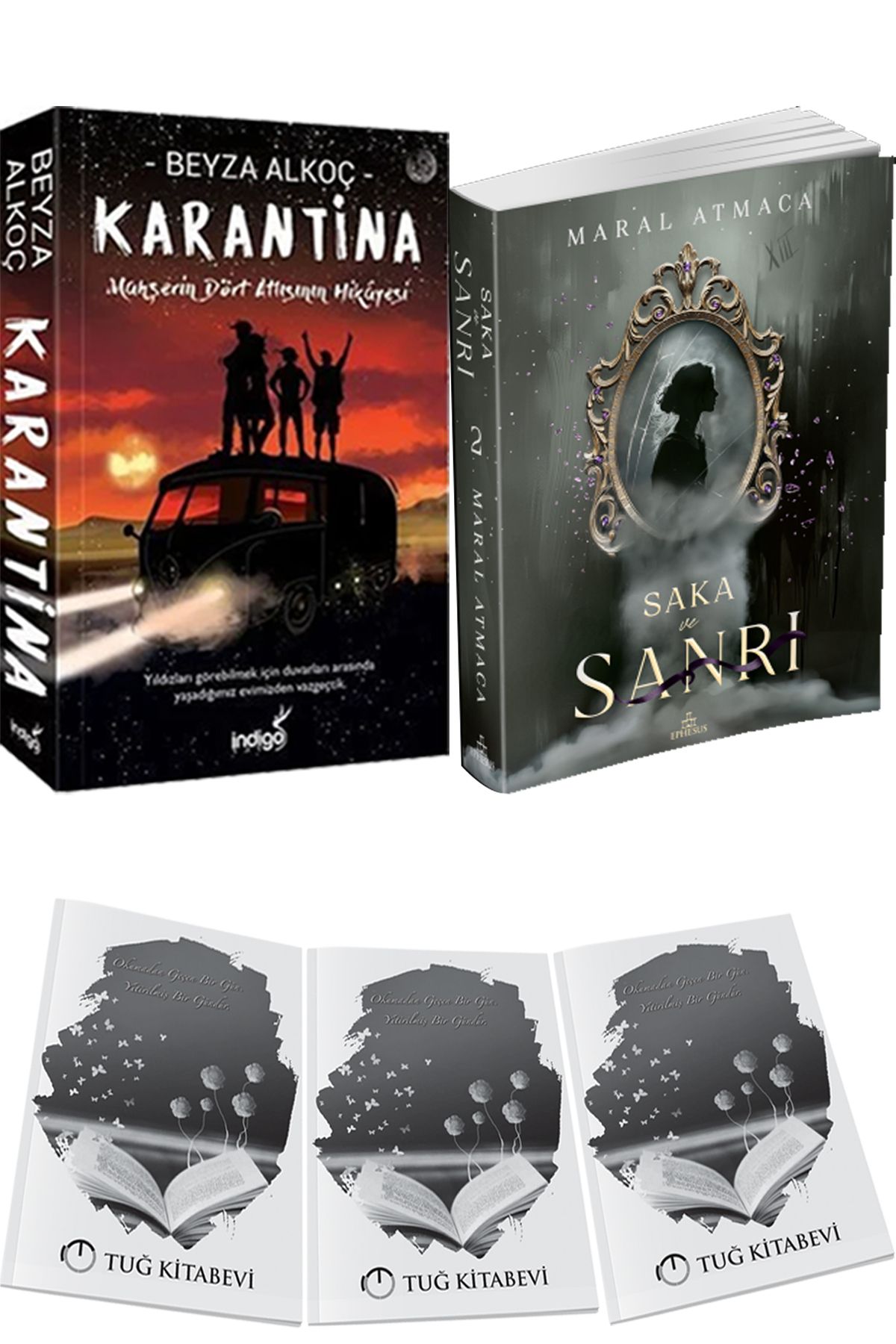 İndigo Kitap Karantina 1 Beyza Alkoç ve Saka ve Sanrı 2 + Hediyeli