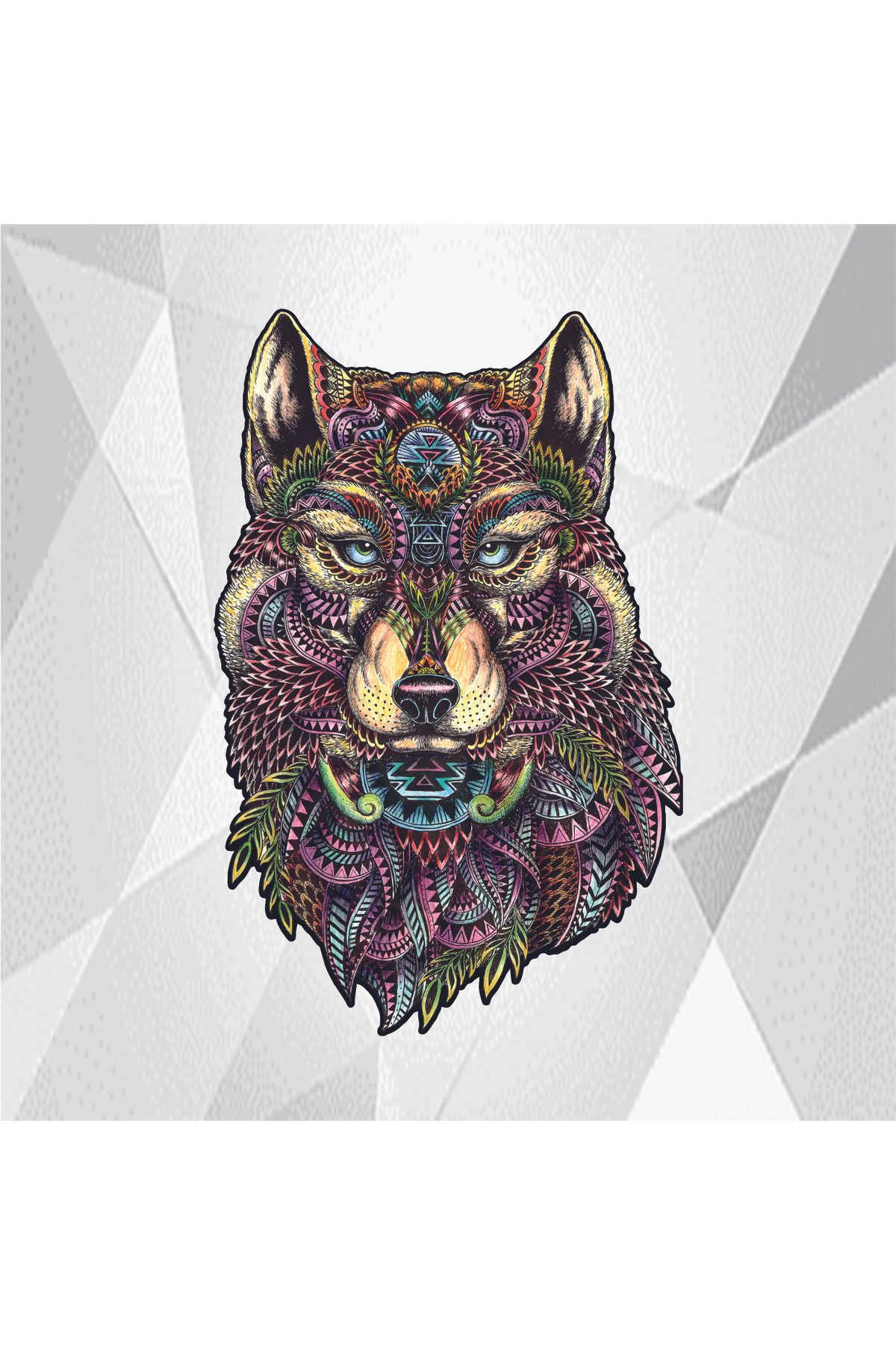 WOODENCRAFT WOLF V3 AHŞAP PUZZLE BENZERSİZ FİGÜRLÜ KESİM