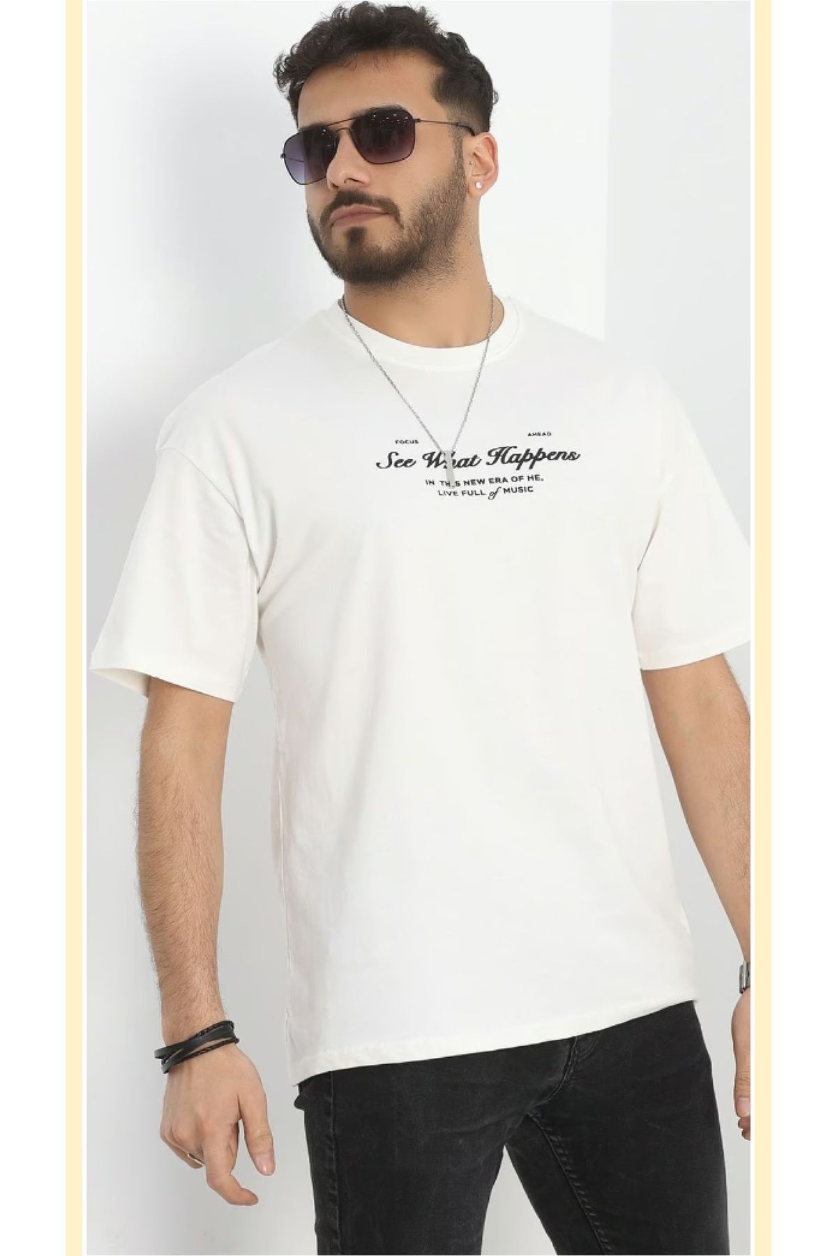 Sarisa Erkek Baskılı Penye T-shirt
