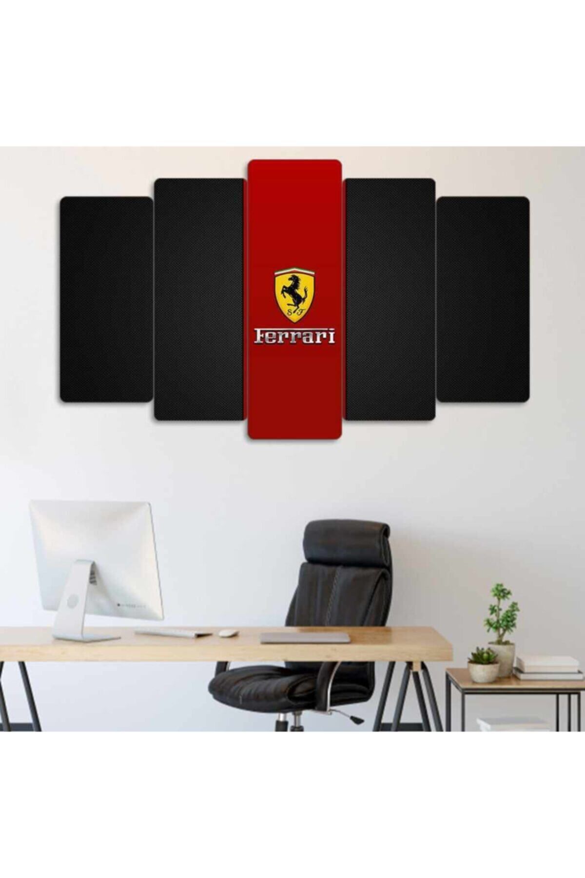 EVLOYA Ferrari - 5 Parçalı Tablo