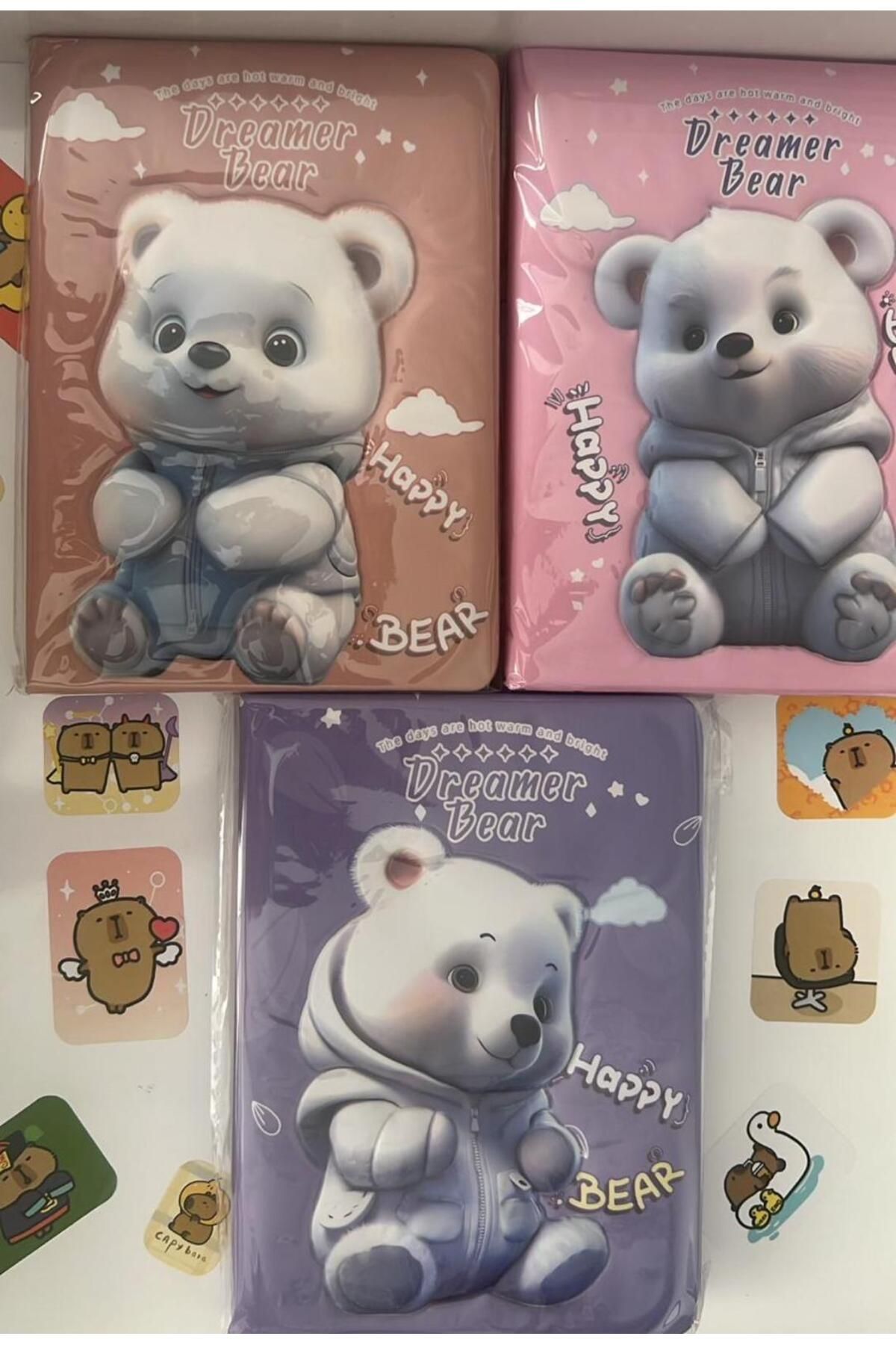 Micro 3'Lü Dreamer Bear Tasarımlı Sevimli Not Defteri -