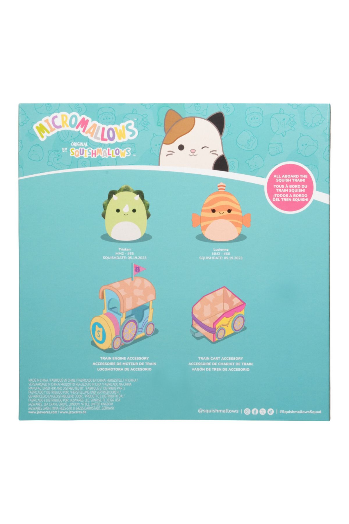 Squishmallows-Set 2 squishy Micromallows, Squishmallows, 6cm, Multicolor 6