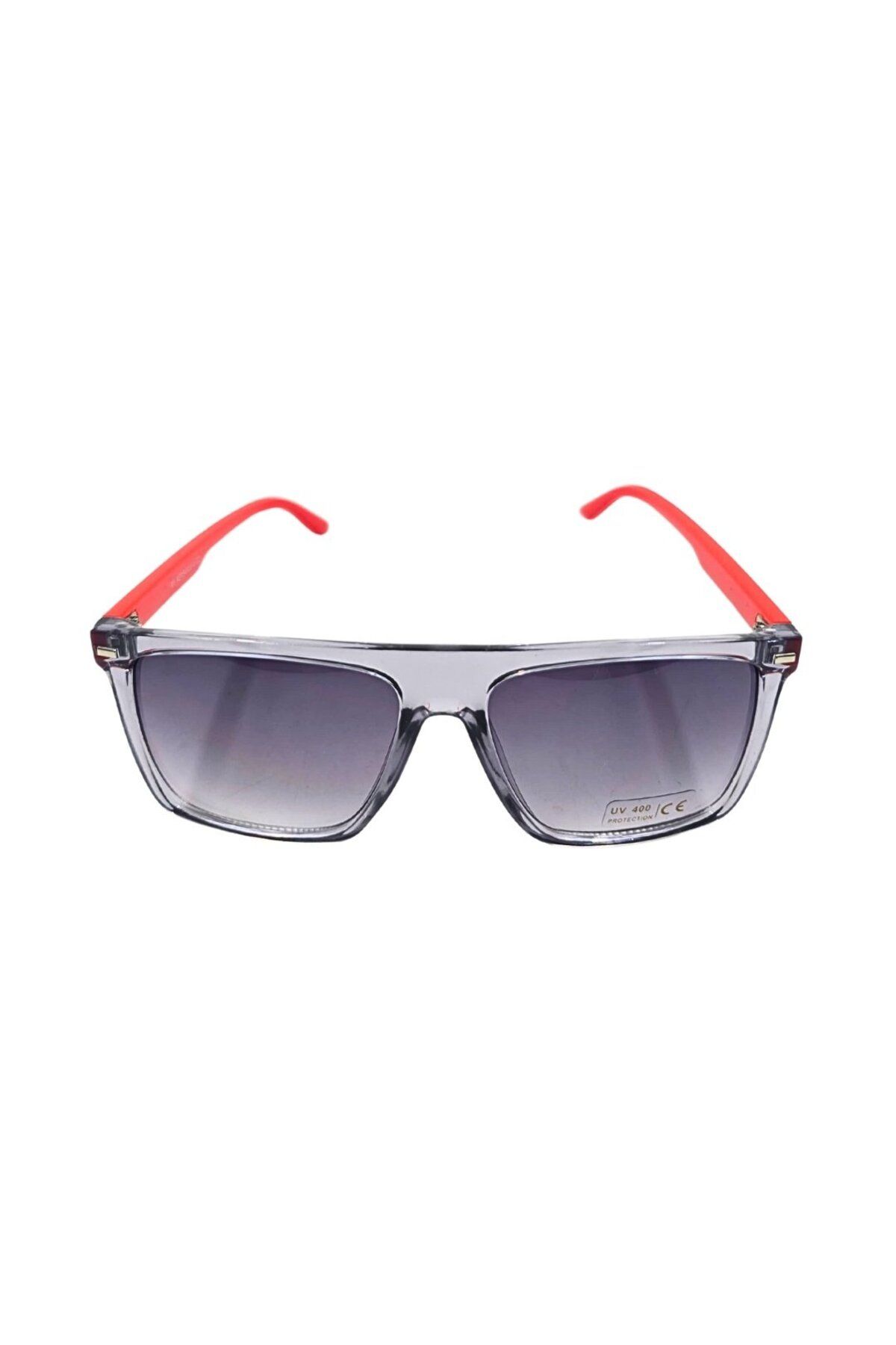 Aristo Ochelari De Soare, Bărbați, Aristo, Ramă Transparentă, Brațe Roșu Neon, Lentile Gri Degradat, Protecție Uv 400 Masculin - One Size