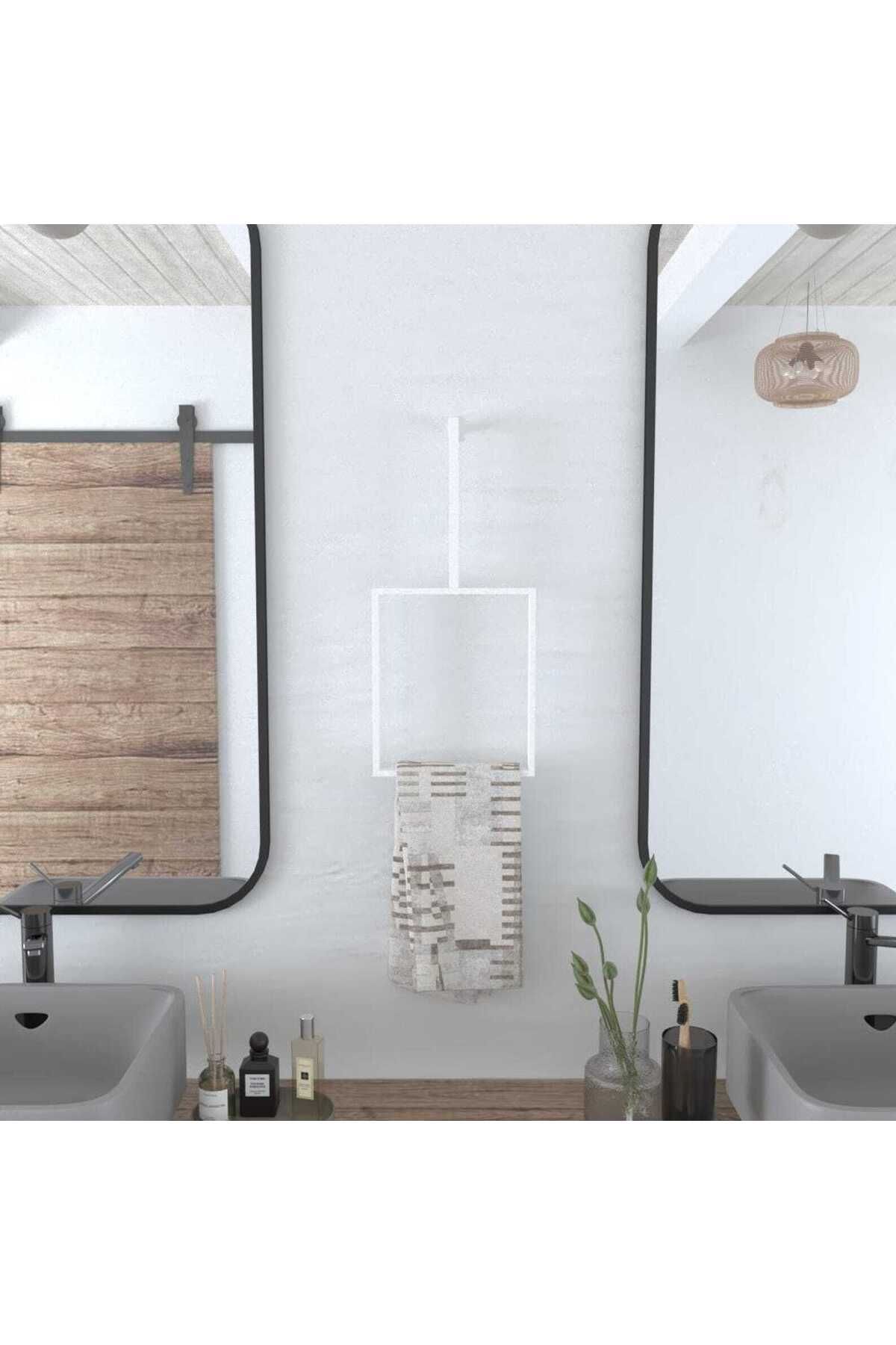 Nindes Dekoratif Metal Banyo Düzenleyici - Metal Açık Havluluk - Metal Organizer - 24