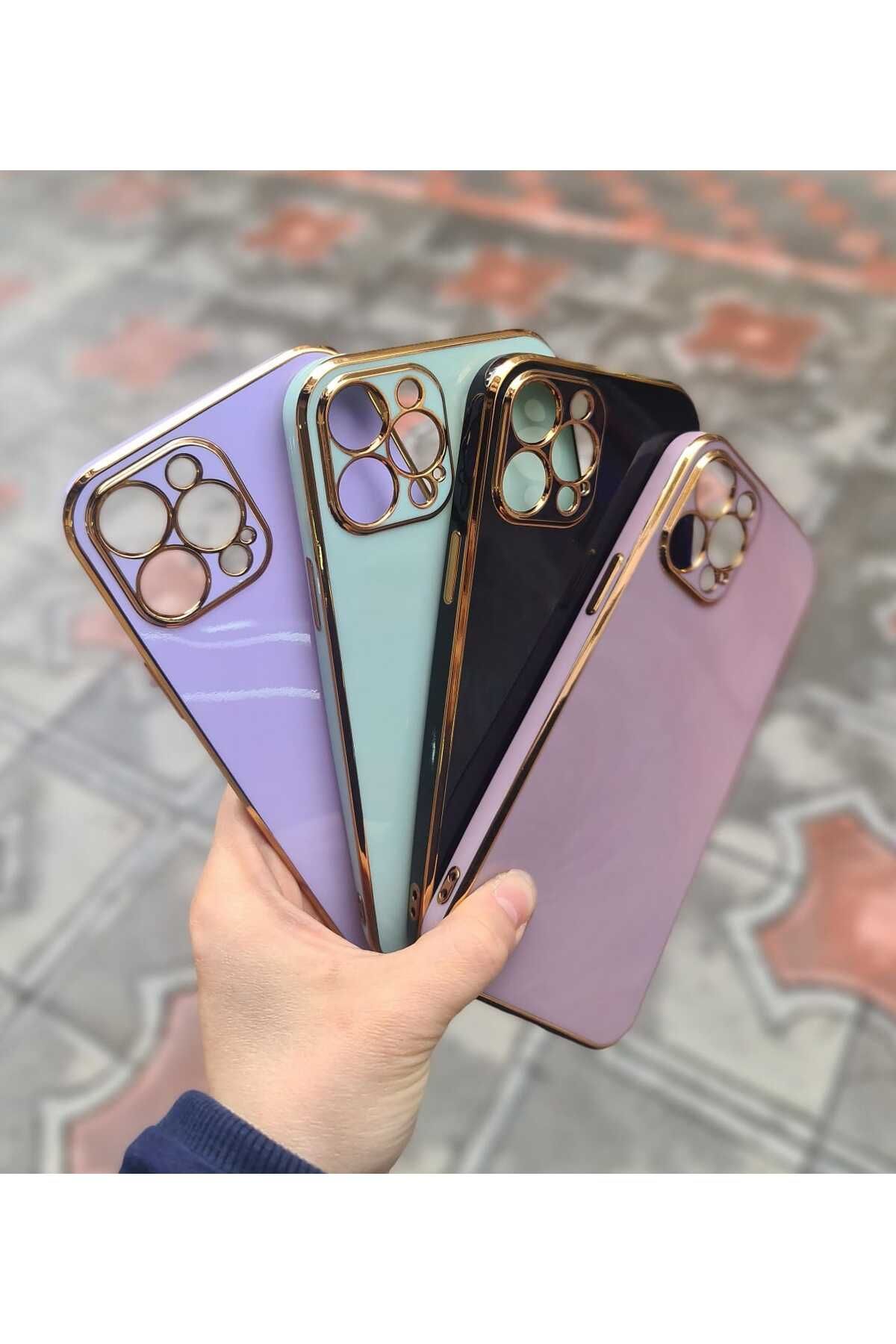 CEP-HANE Apple İphone 12 Pro Max Kir Tutmaz Silinebilir Parlak Kamera Korumalı Silikon Bark Kılıf