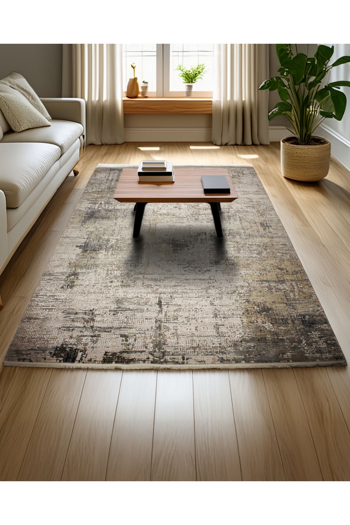 akbel halı & yatak exclusive home design FRESCO FS01 GRİ BEJ SALON HALISI