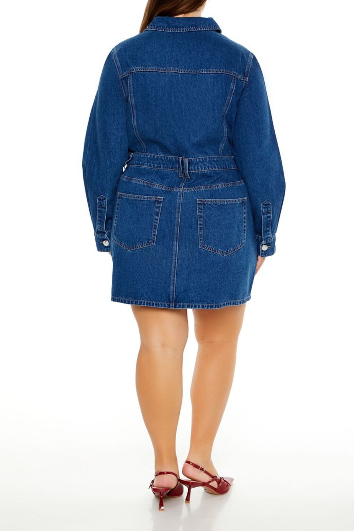 Forever 21 Plus Size Denim Mini Elbise