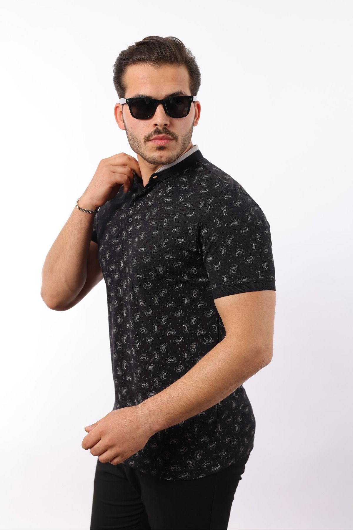 rugatchi Baskılı Pike Hakim Yaka T-Shirt