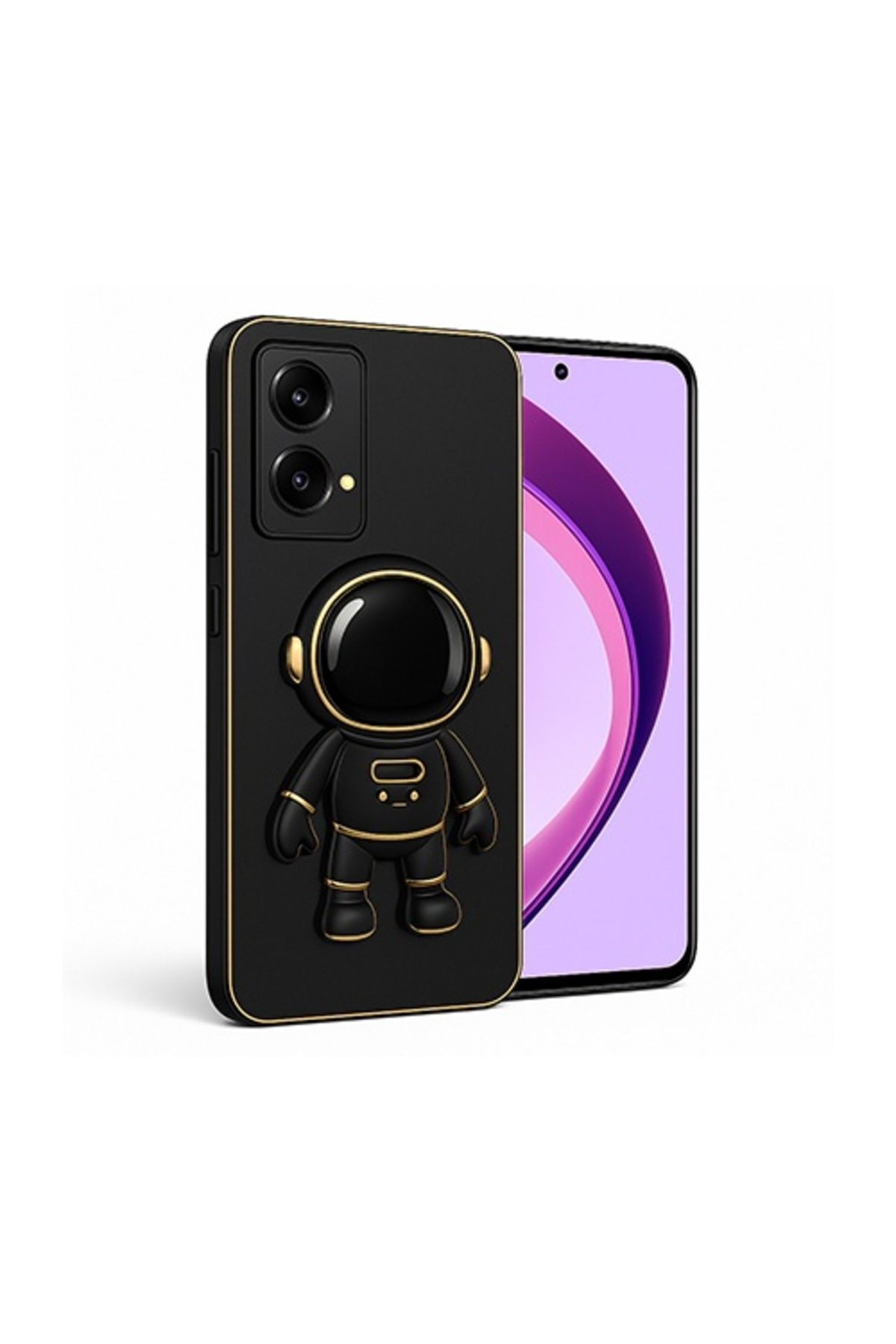 SKYDDAR INNOVATION Husă Pentru Motorola Moto G85, Suport Astronaut, Neagră - One Size