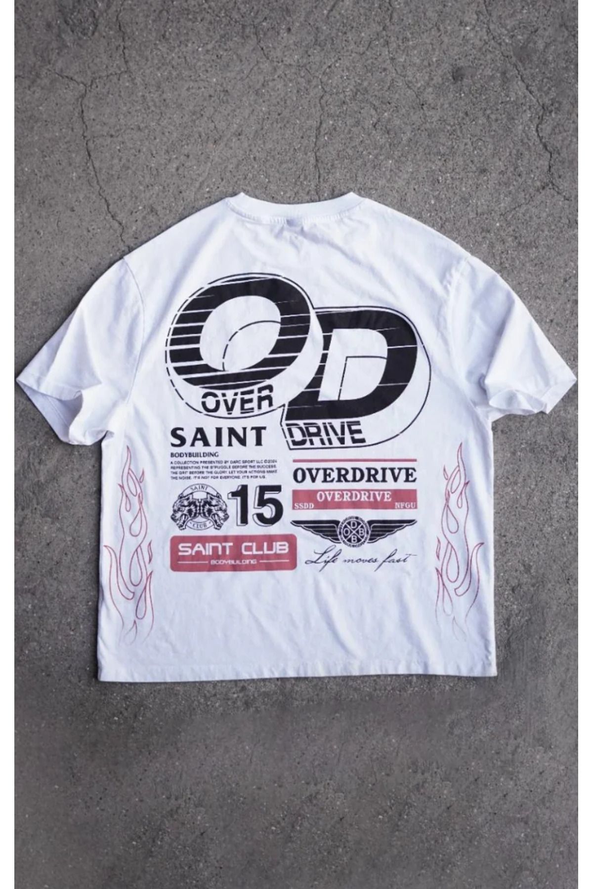 Overdrive Kısa Kollu Beyaz Unisex T-shirt