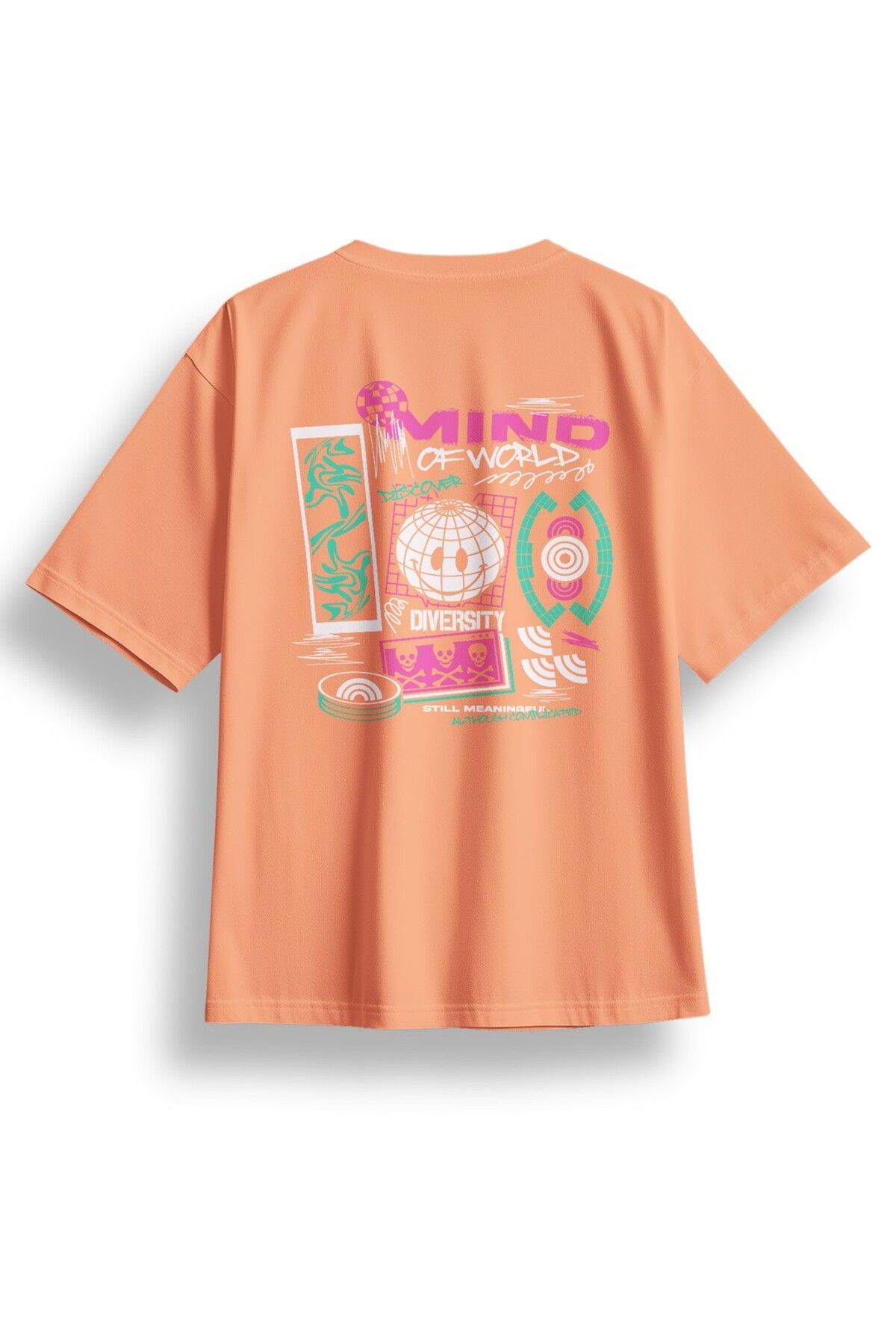 LUMARTA Oversize Mind Of World Baskılı Tshirt