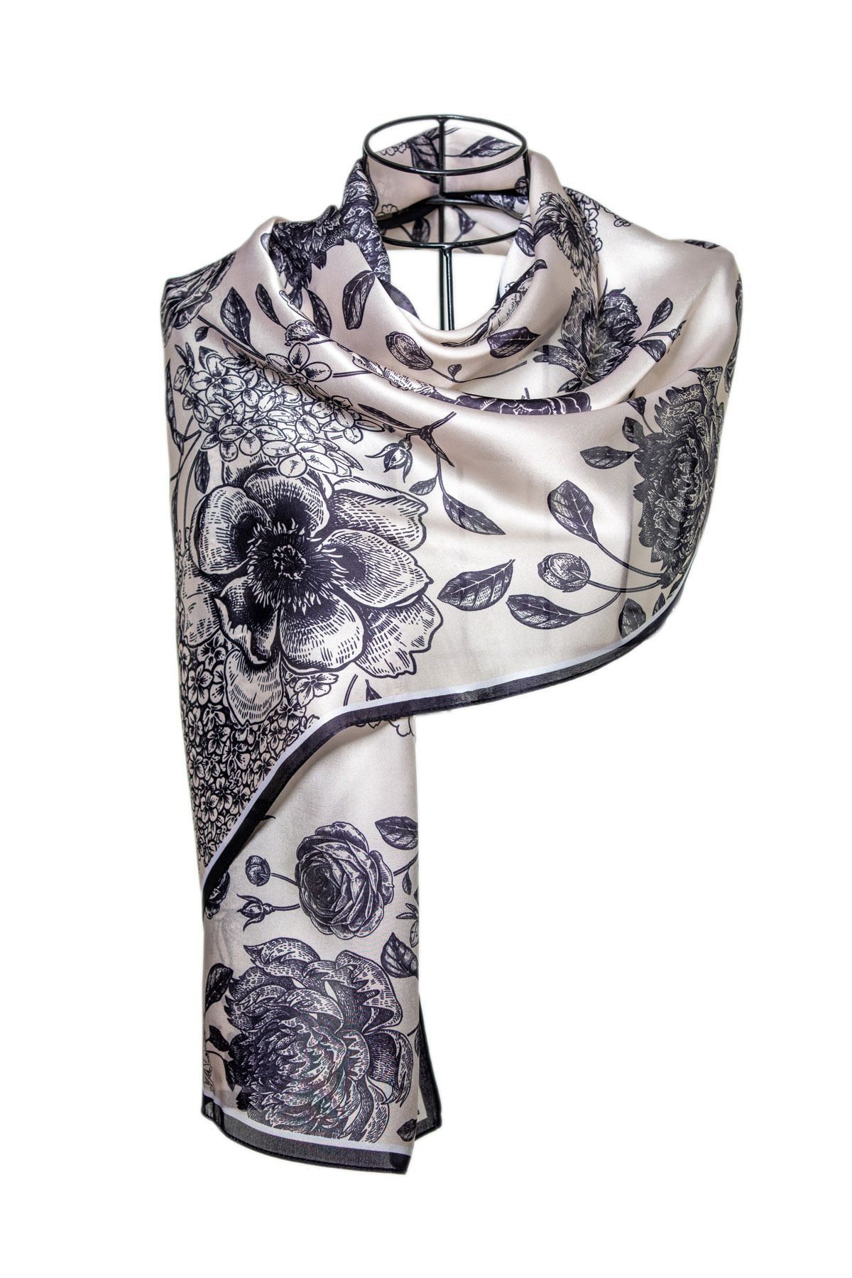 CASHMERE AND SİLK MAWLANA (53X173) SAF İPEL ŞAL