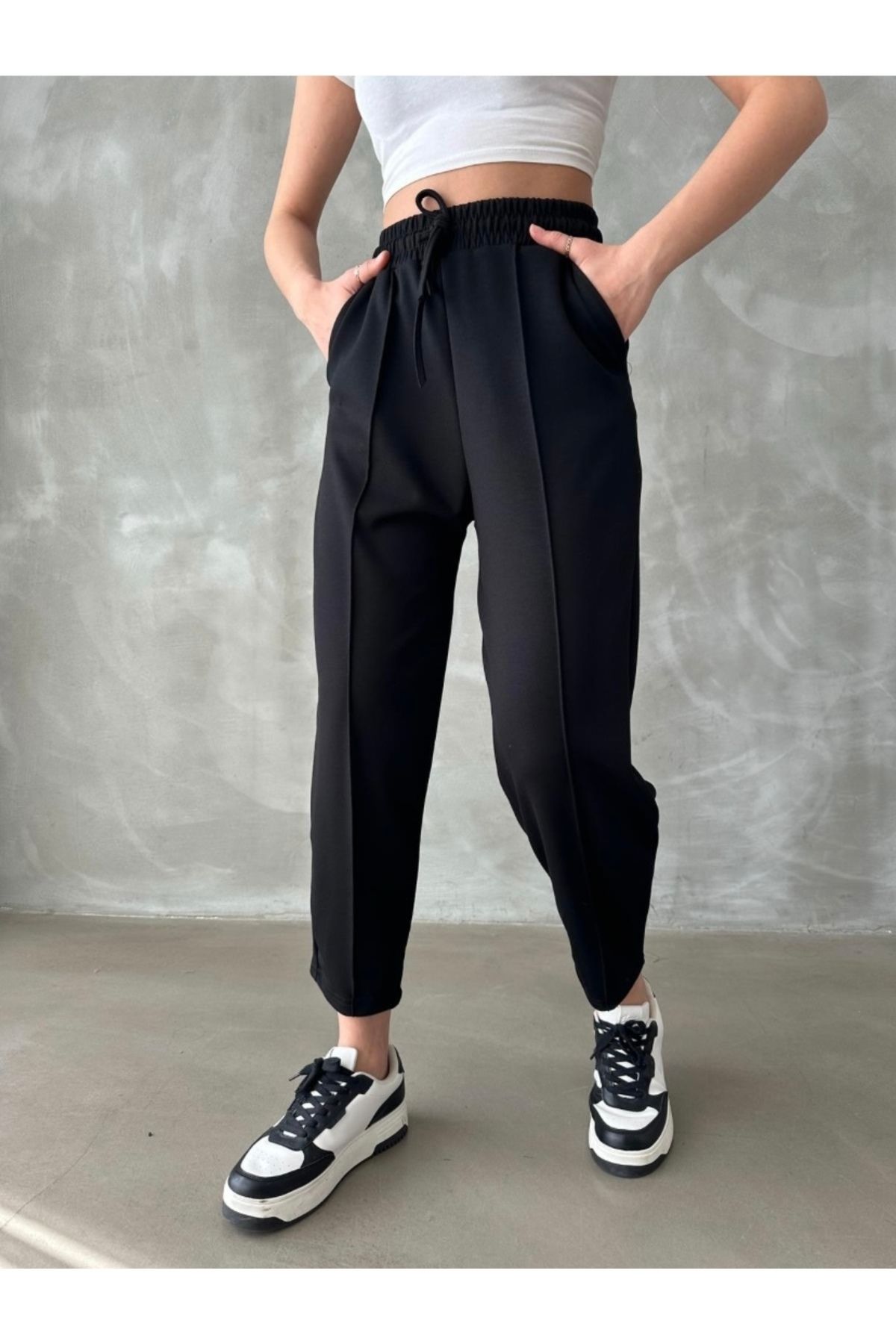 MODA Modal çimalı dar paça pantolon