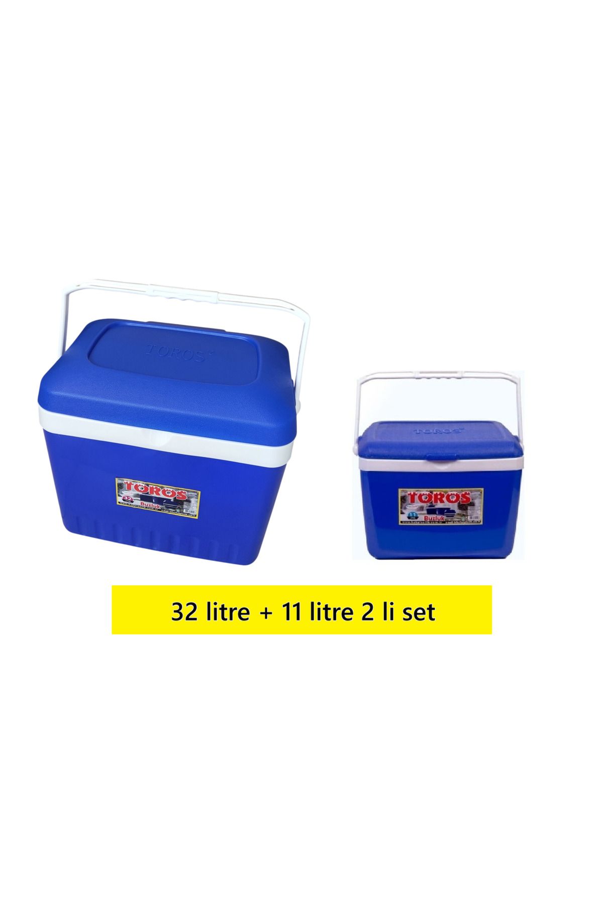 demethome 32 Litre + 11 litre Termos Buzluk Oto Termos Piknik Kamp Çok Amaçlı Termos Toros 32 lt +11 lt 2liset