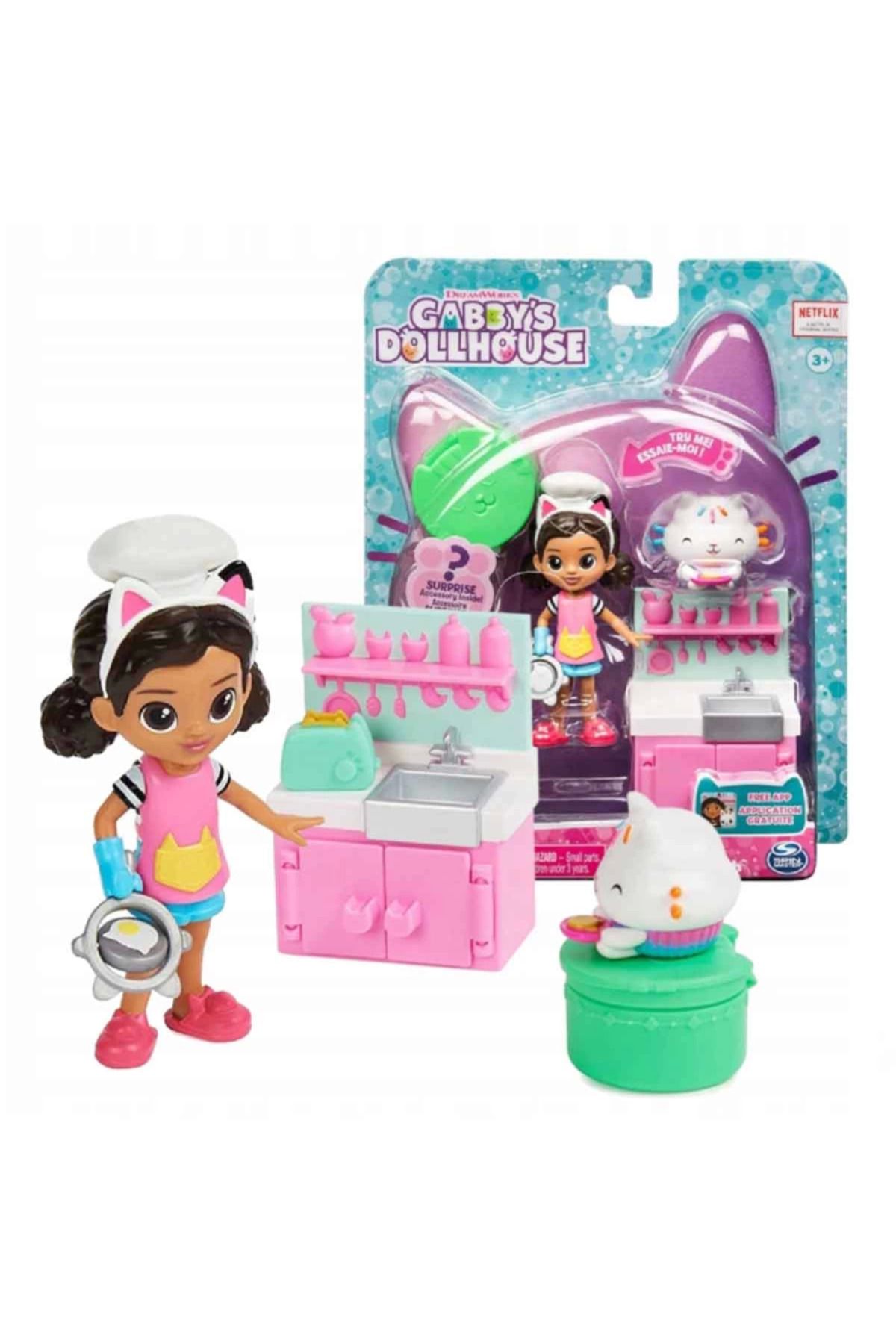 çankaya giyim uğur çankaya Nessiworld Gabby's Poppenhuis Figürlü Mutfak Seti 6066483