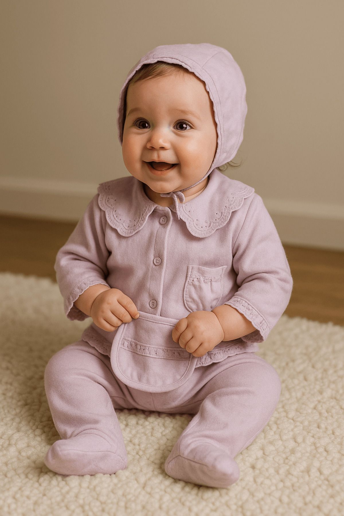 Evokids Mor Fistolu 5li Yenidoğan Set