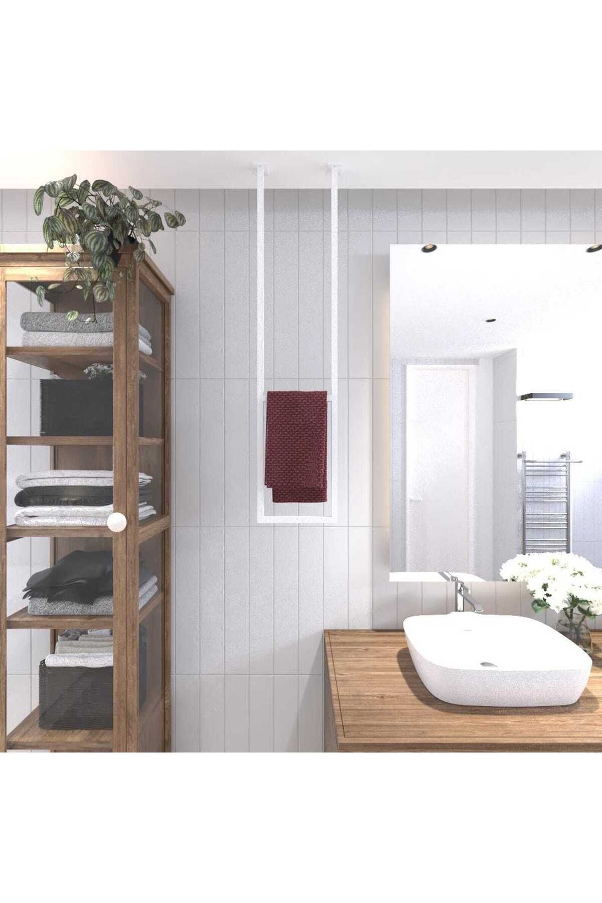 Nindes Dekoratif Metal Banyo Düzenleyici - Metal Açık Havluluk - Metal Organizer - 20