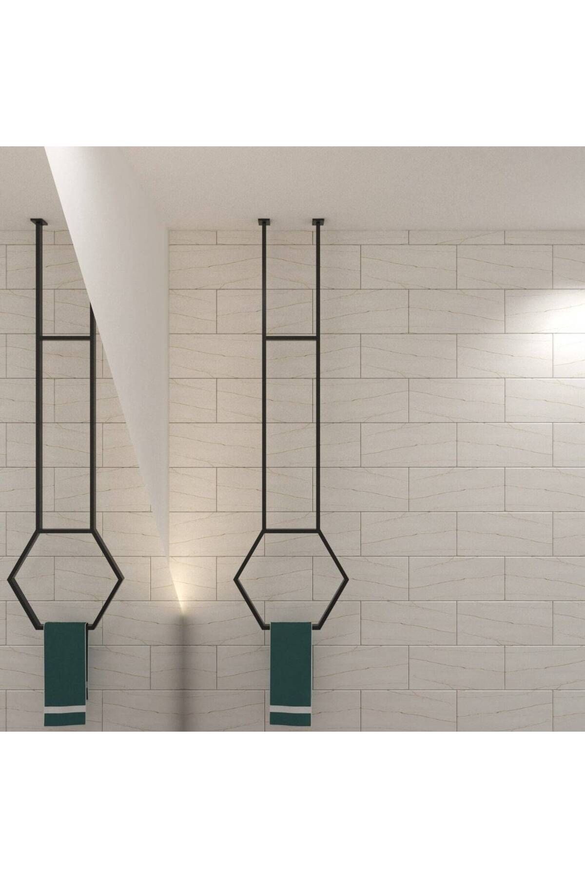 Nindes Dekoratif Metal Banyo Düzenleyici - Metal Açık Havluluk - Metal Organizer - 10