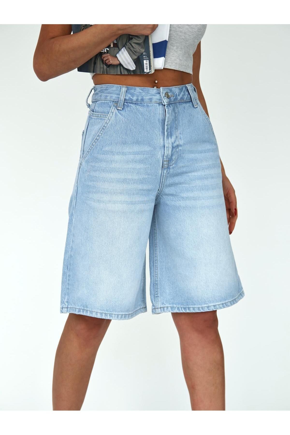 Zeo Basic-Ice Wash Bermuda Shorts 6