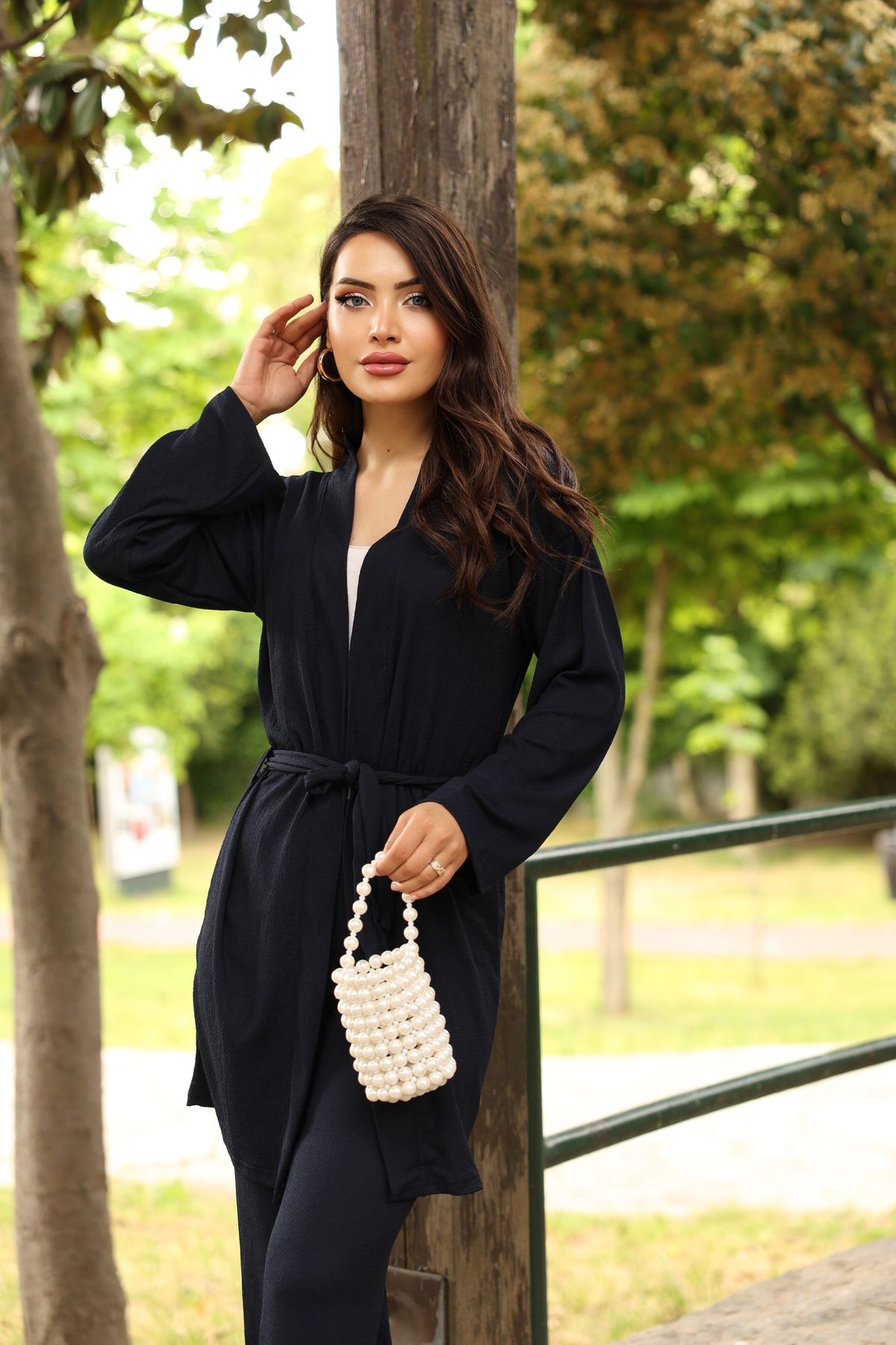 Giyince Kemerli Kimono Takım