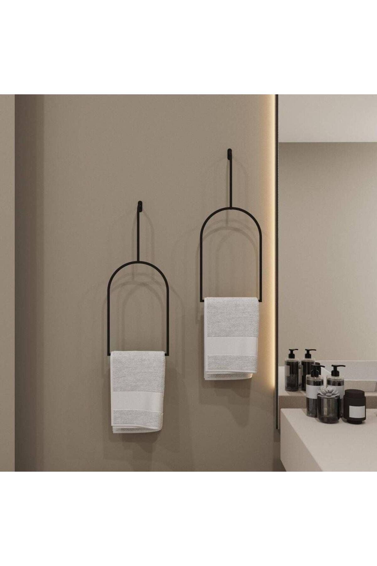 Nindes Dekoratif Metal Banyo Düzenleyici - Metal Açık Havluluk - Metal Organizer - 5