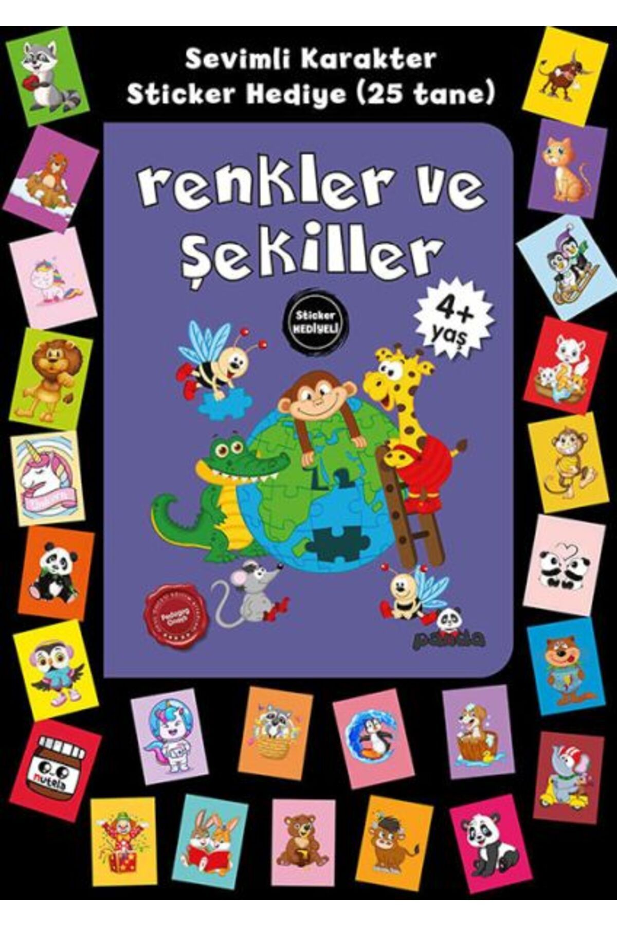 Beyaz Panda Yayınları Stickerlı 4+ Yaş Renkler ve Şekiller