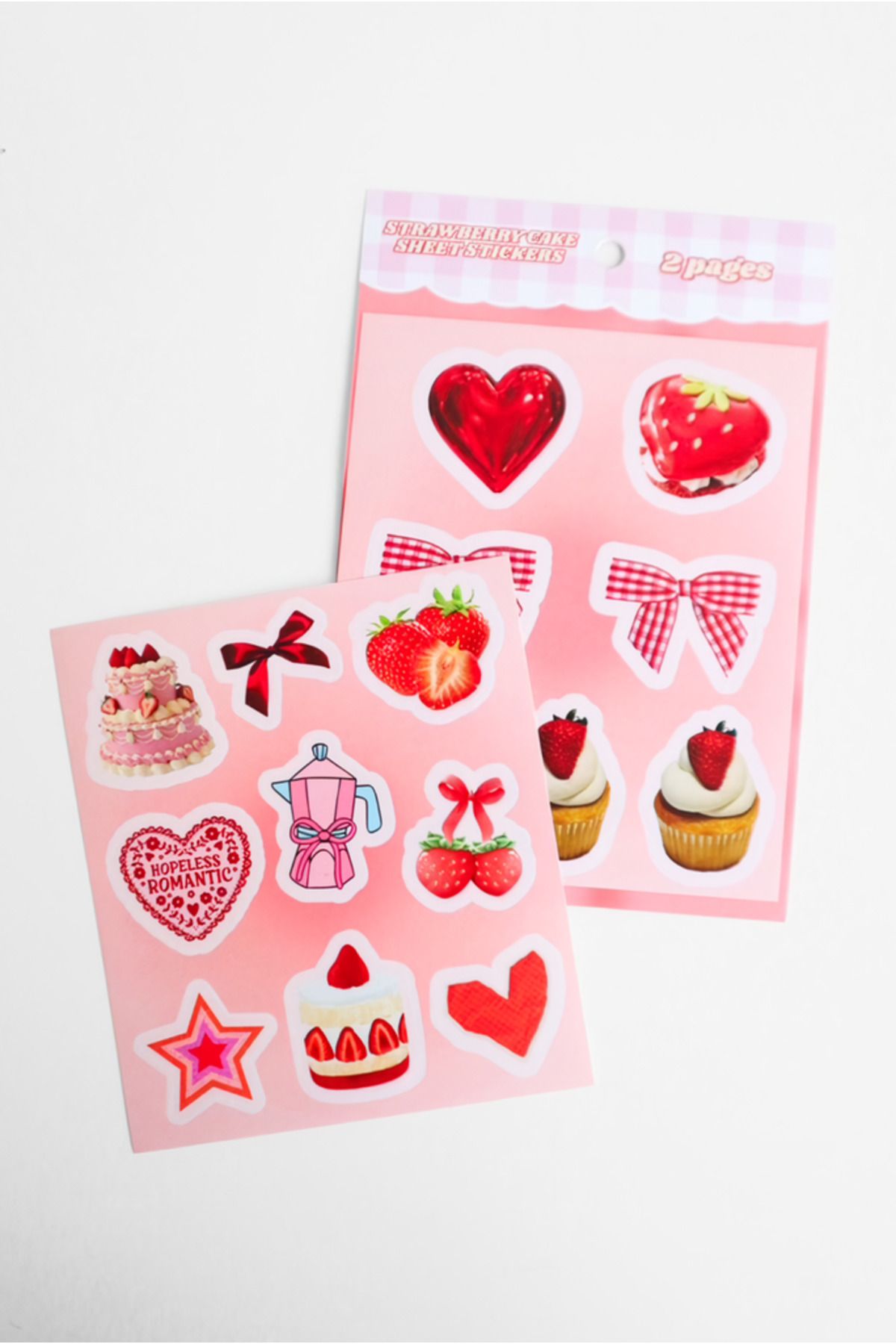 EFBUTİK Strawberry Cake Sheet 2'li Sticker Set