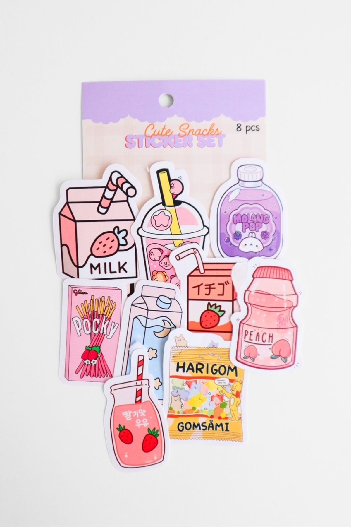 EFBUTİK Cute Snacks 8'li Sticker Set