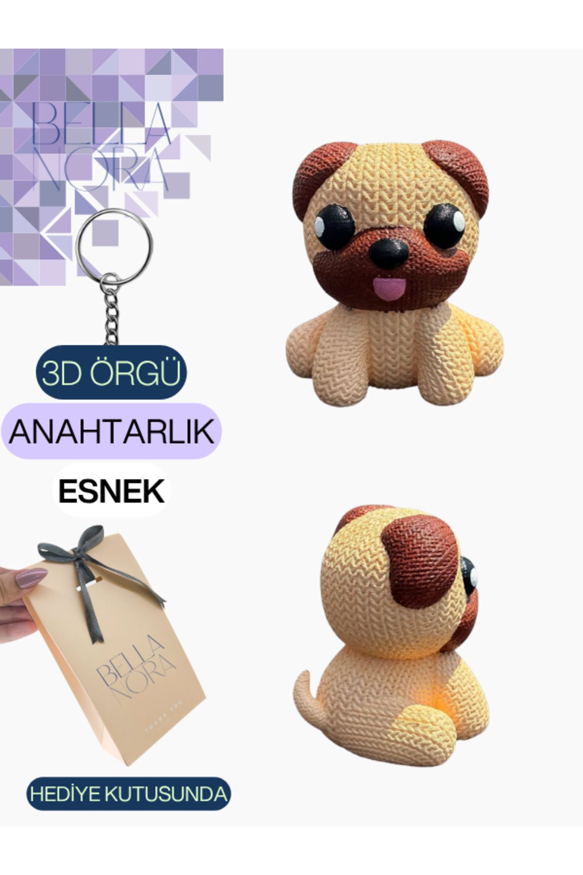 Bellanora Örgü Anahtarlık En Sevilen Animasyon Çizgi Film Hayvan Kahramanları Amigurumi Özel Hediye Kutusunda