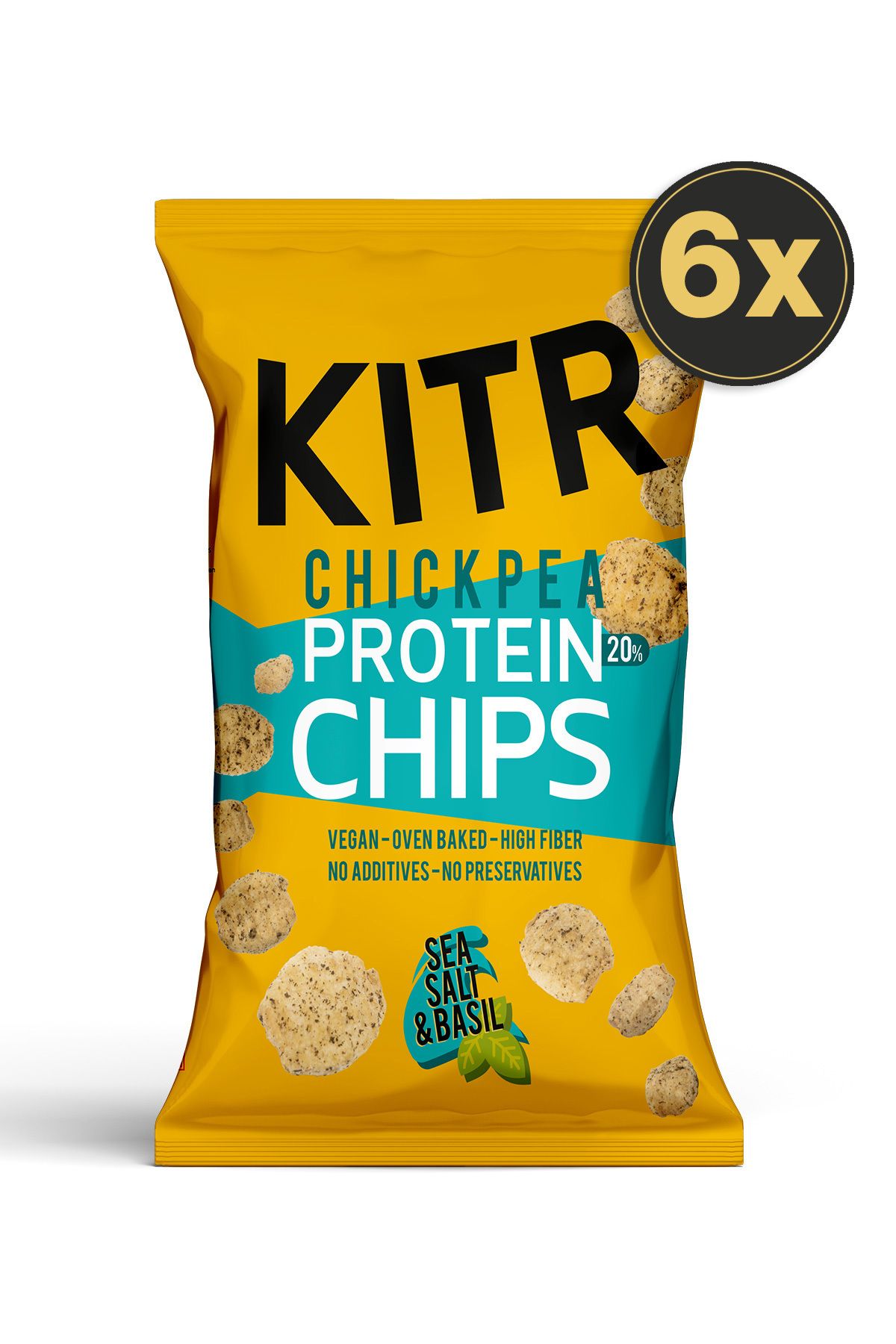 KITR 6'lı Deniz Tuzlu Ve Fesleğenli Yüksek Proteinli Nohut Cipsi 6x50g